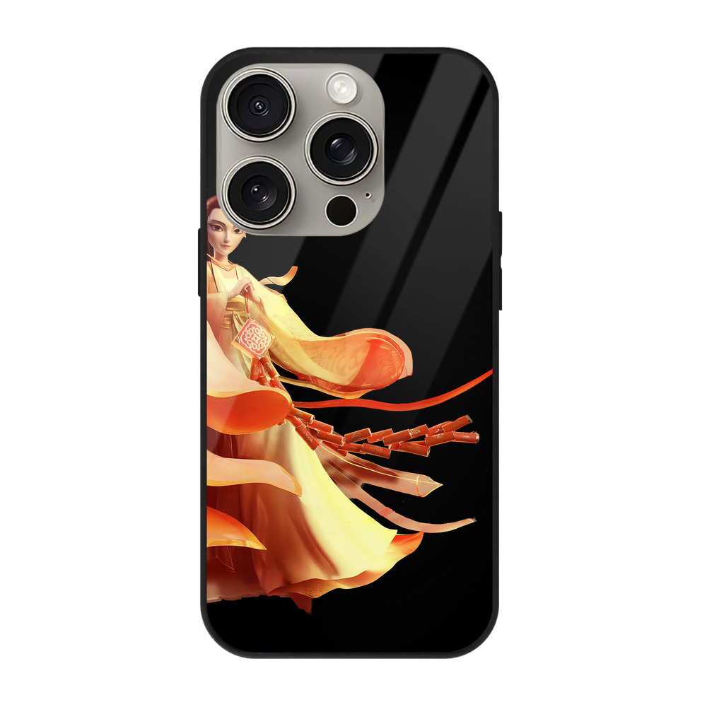 （画像用） Ne Zha 2 ナタ 魔童の大暴れ 【iPhone15Pro対応】スマホケース 耐衝撃＆黄変防止 背面ガラス