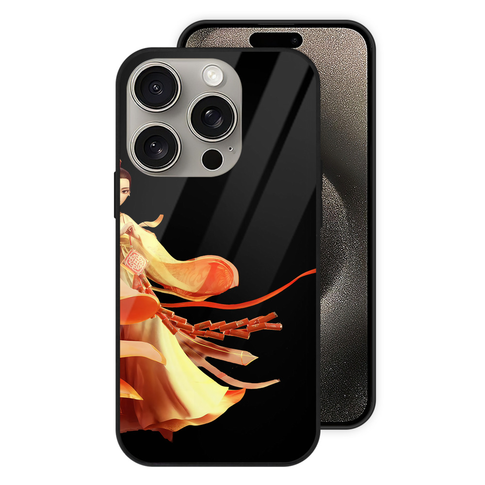 （画像用） Ne Zha 2 ナタ 魔童の大暴れ 【iPhone15Pro対応】スマホケース 耐衝撃＆黄変防止 背面ガラス