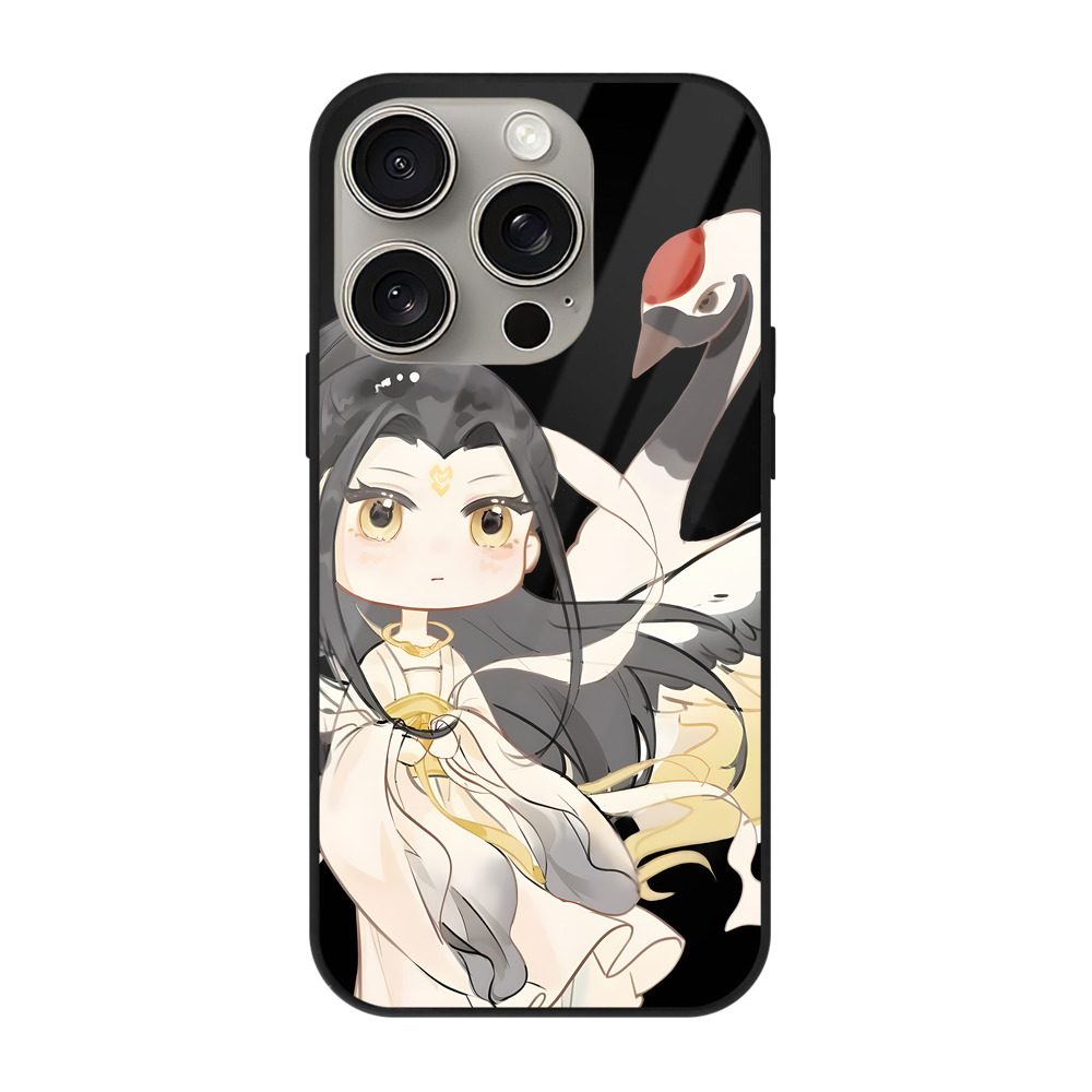 （画像用） Ne Zha 2 ナタ 魔童の大暴れ 【iPhone15Pro対応】スマホケース 耐衝撃＆黄変防止 背面ガラス