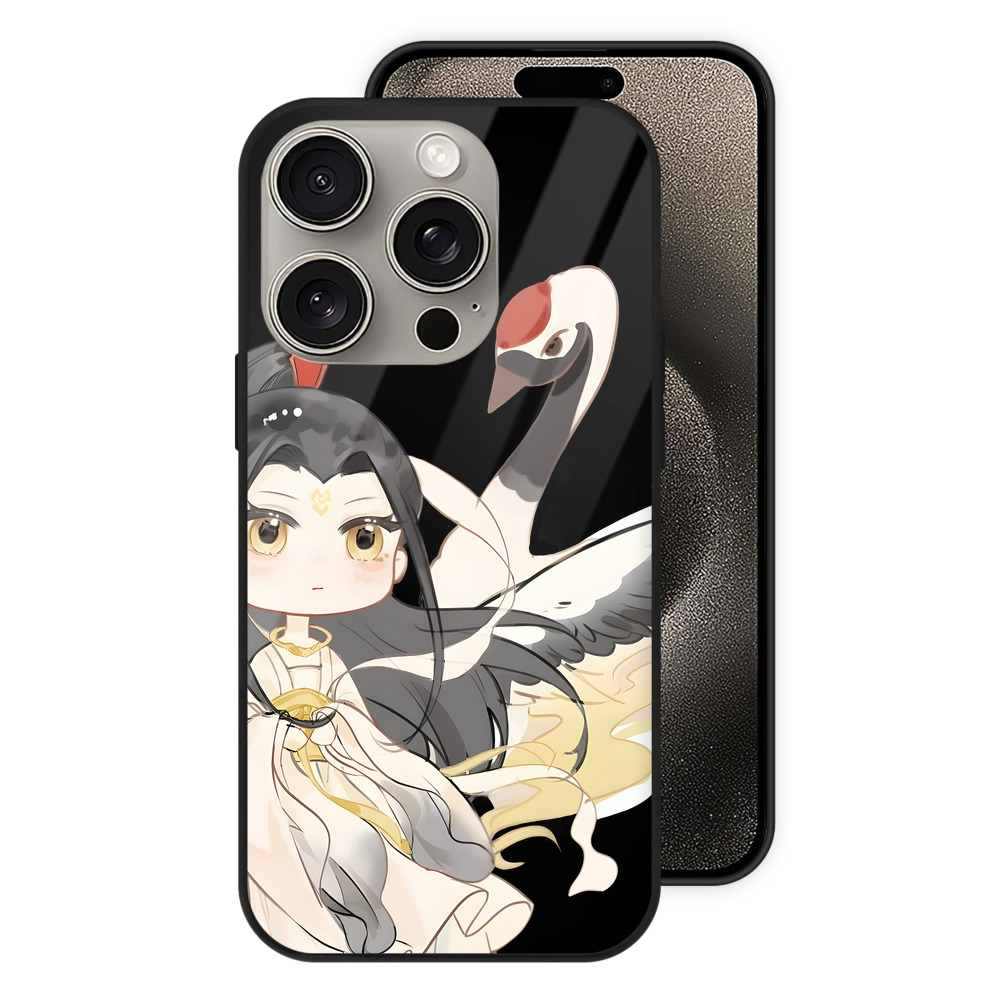 （画像用） Ne Zha 2 ナタ 魔童の大暴れ 【iPhone15Pro対応】スマホケース 耐衝撃＆黄変防止 背面ガラス