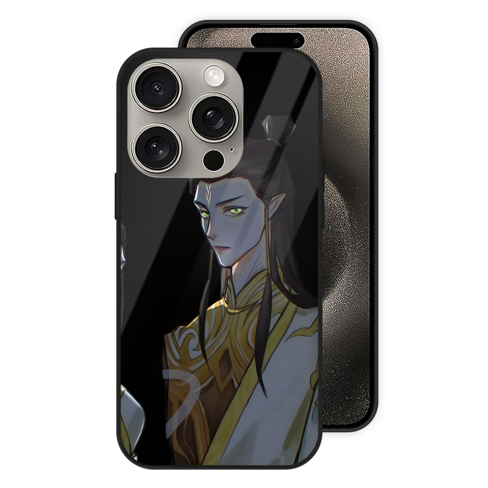 （画像用） Ne Zha 2 ナタ 魔童の大暴れ 【iPhone15Pro対応】スマホケース 耐衝撃＆黄変防止 背面ガラス