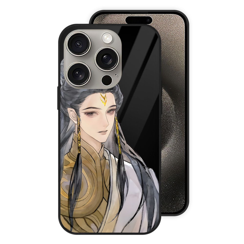 （画像用） Ne Zha 2 ナタ 魔童の大暴れ 【iPhone15Pro対応】スマホケース 耐衝撃＆黄変防止 背面ガラス