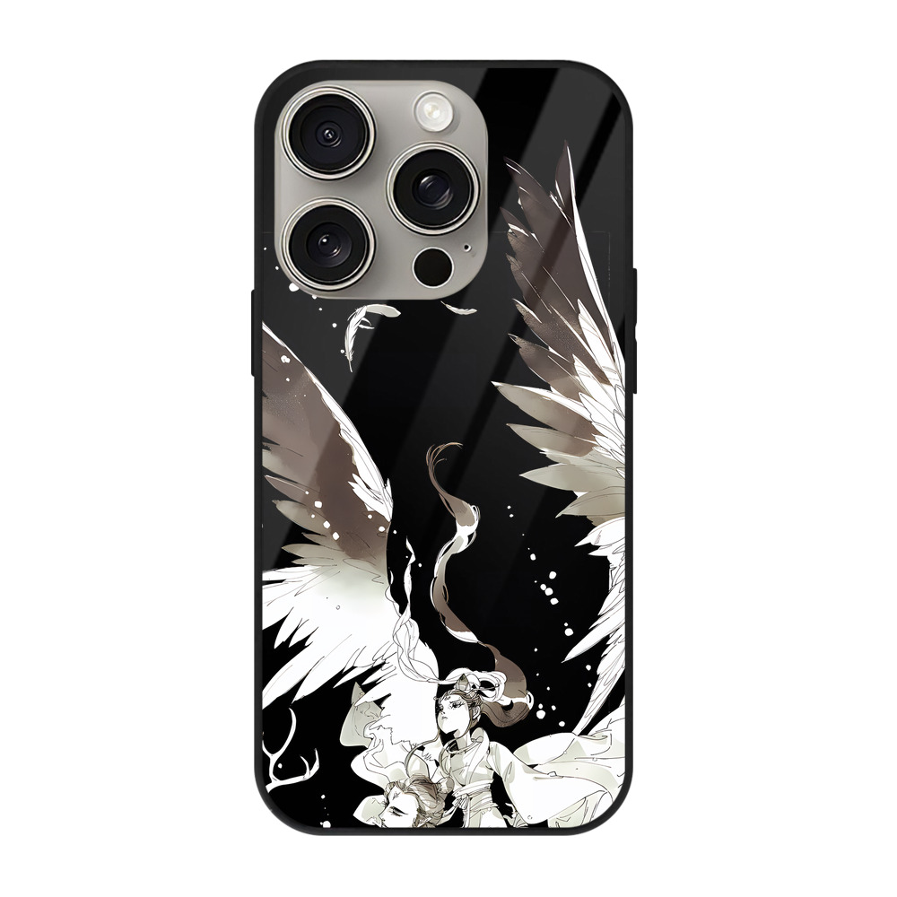 （画像用） Ne Zha 2 ナタ 魔童の大暴れ 【iPhone15Pro対応】スマホケース 耐衝撃＆黄変防止 背面ガラス