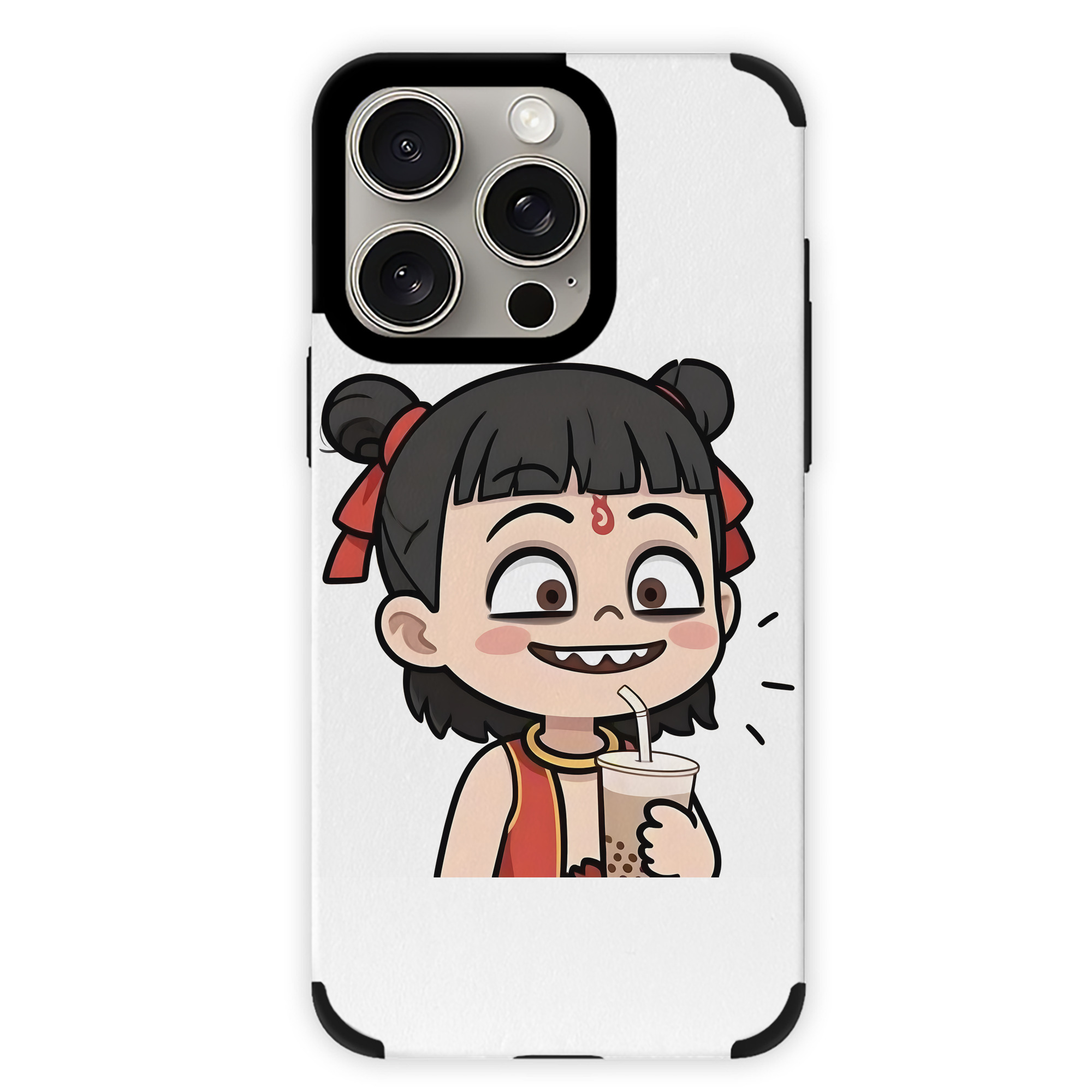 （画像用） Ne Zha 2 ナタ 魔童の大暴れ 【iPhone15ProMax対応】 PUレザー スマホケース 耐衝撃＆黄変防止