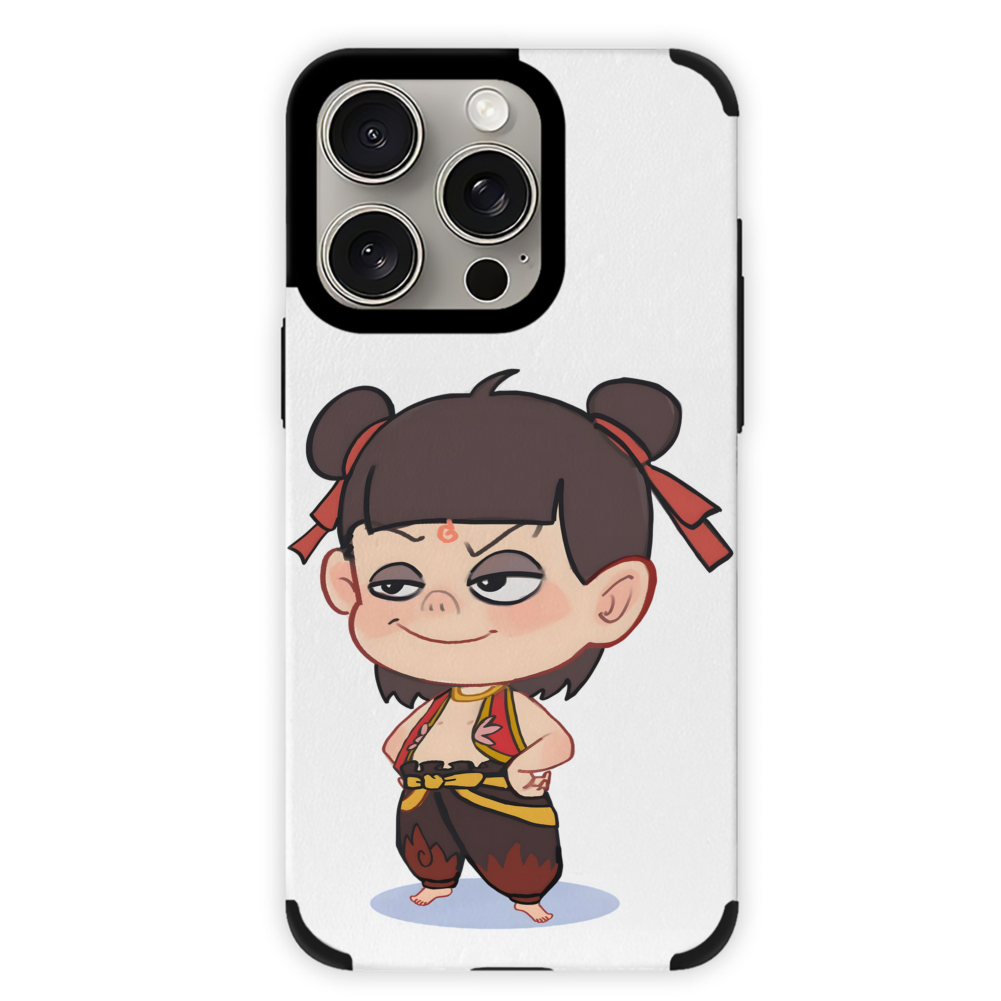 （画像用） Ne Zha 2 ナタ 魔童の大暴れ 【iPhone15ProMax対応】 PUレザー スマホケース 耐衝撃＆黄変防止