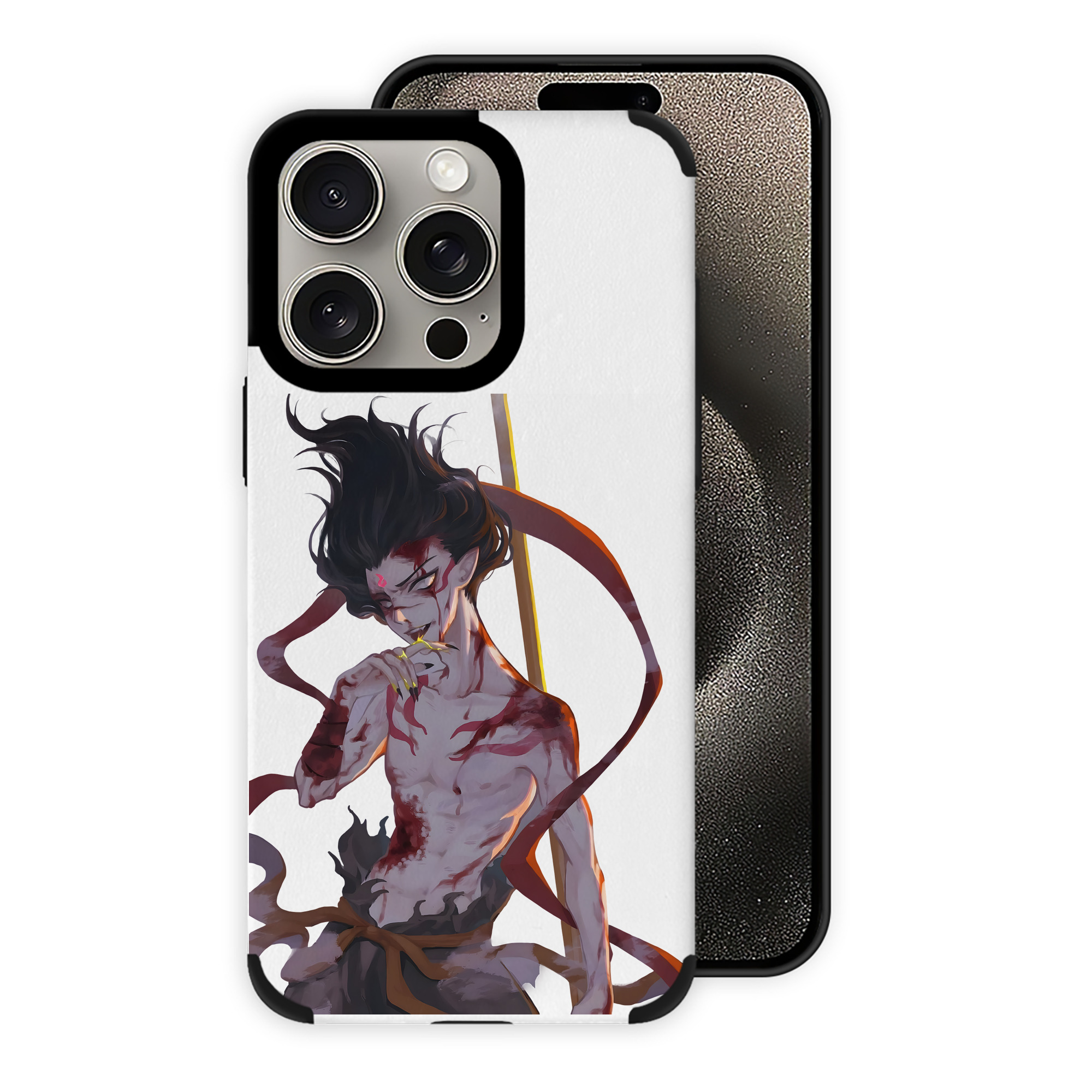 （画像用） Ne Zha 2 ナタ 魔童の大暴れ 【iPhone15ProMax対応】 PUレザー スマホケース 耐衝撃＆黄変防止