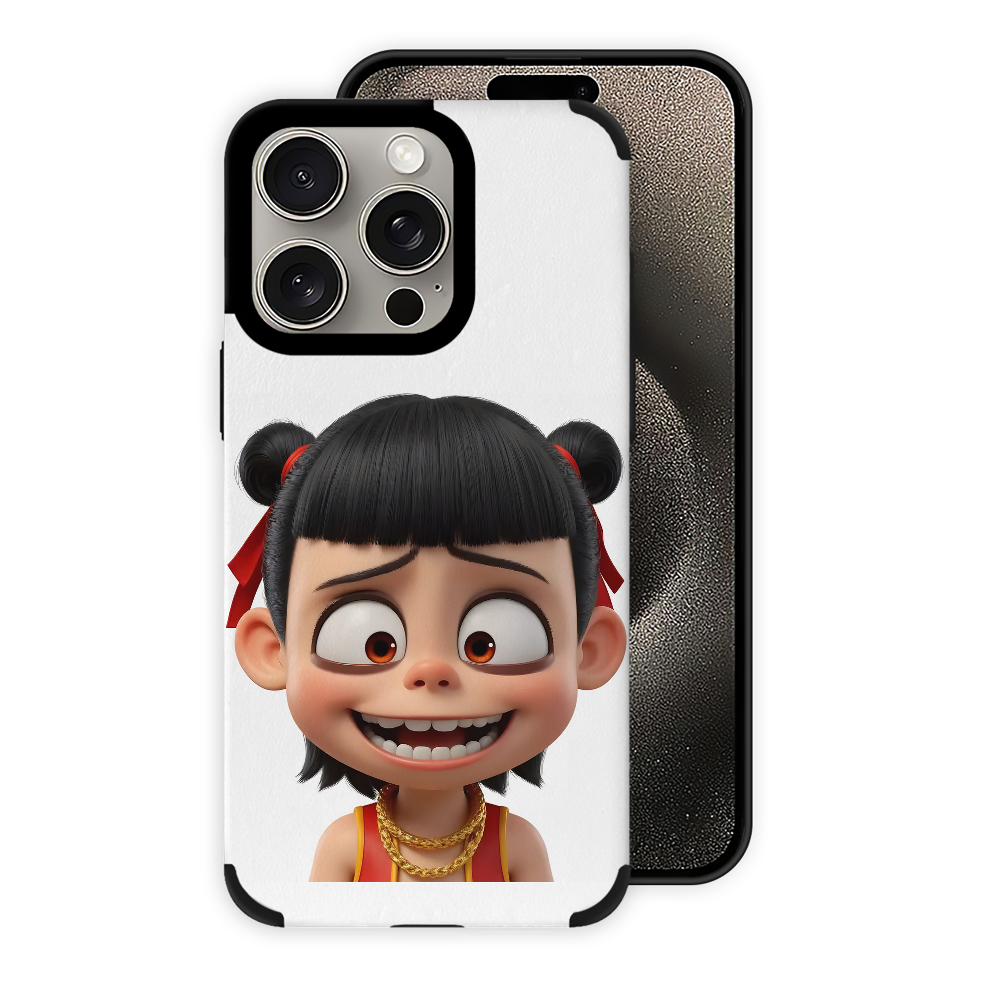 （画像用） Ne Zha 2 ナタ 魔童の大暴れ 【iPhone15ProMax対応】 PUレザー スマホケース 耐衝撃＆黄変防止