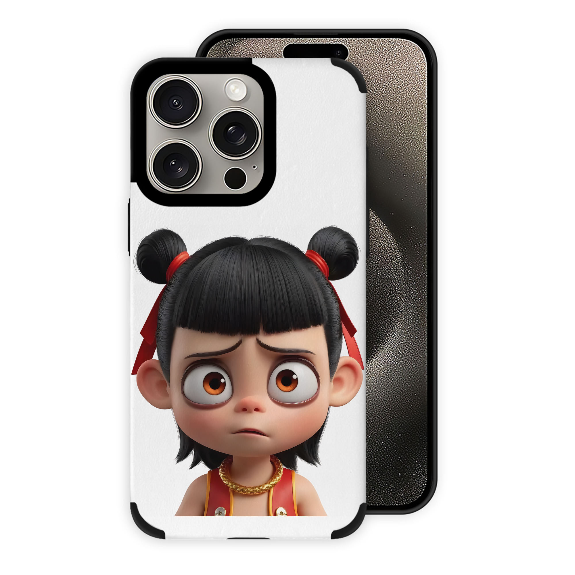（画像用） Ne Zha 2 ナタ 魔童の大暴れ 【iPhone15ProMax対応】 PUレザー スマホケース 耐衝撃＆黄変防止