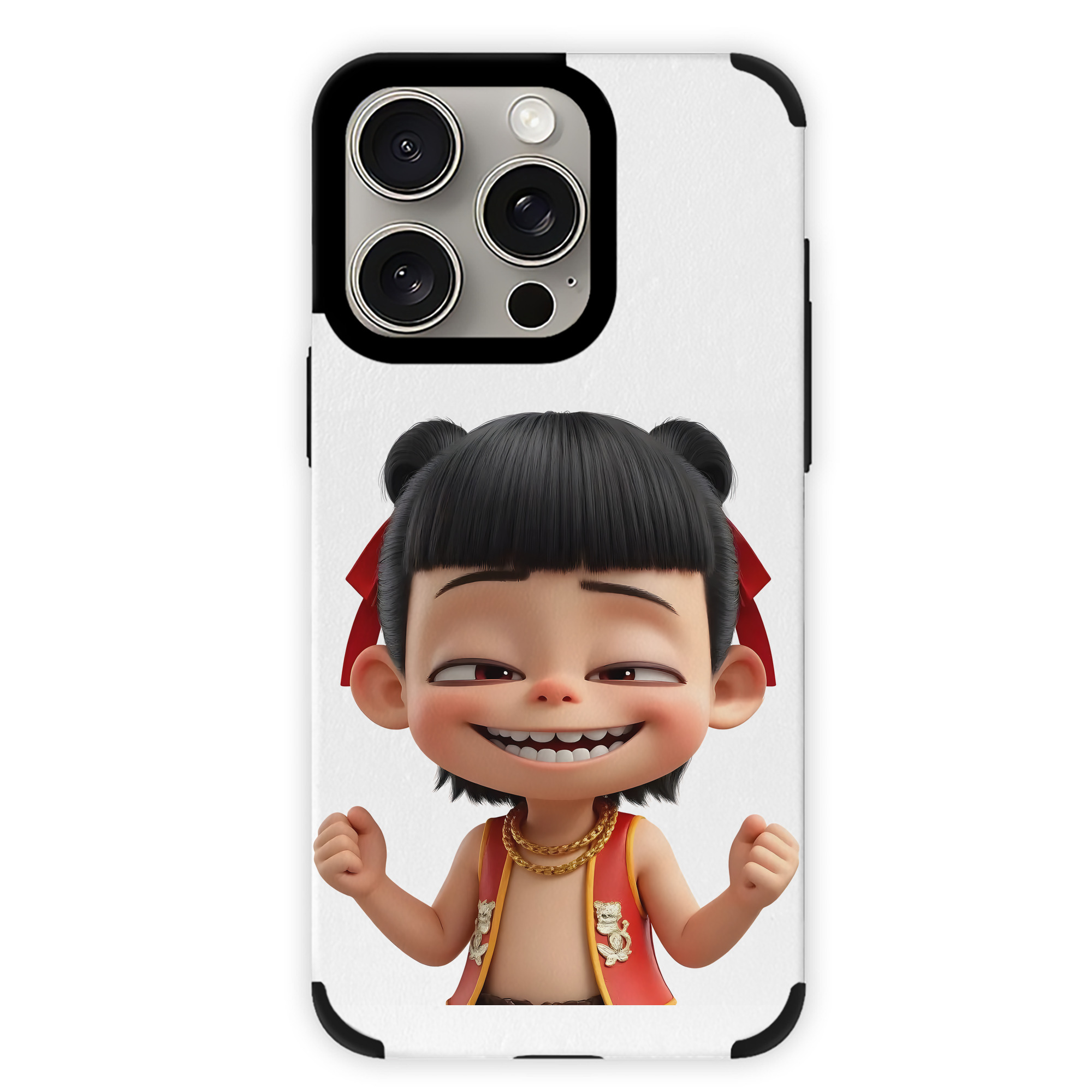 （画像用） Ne Zha 2 ナタ 魔童の大暴れ 【iPhone15ProMax対応】 PUレザー スマホケース 耐衝撃＆黄変防止