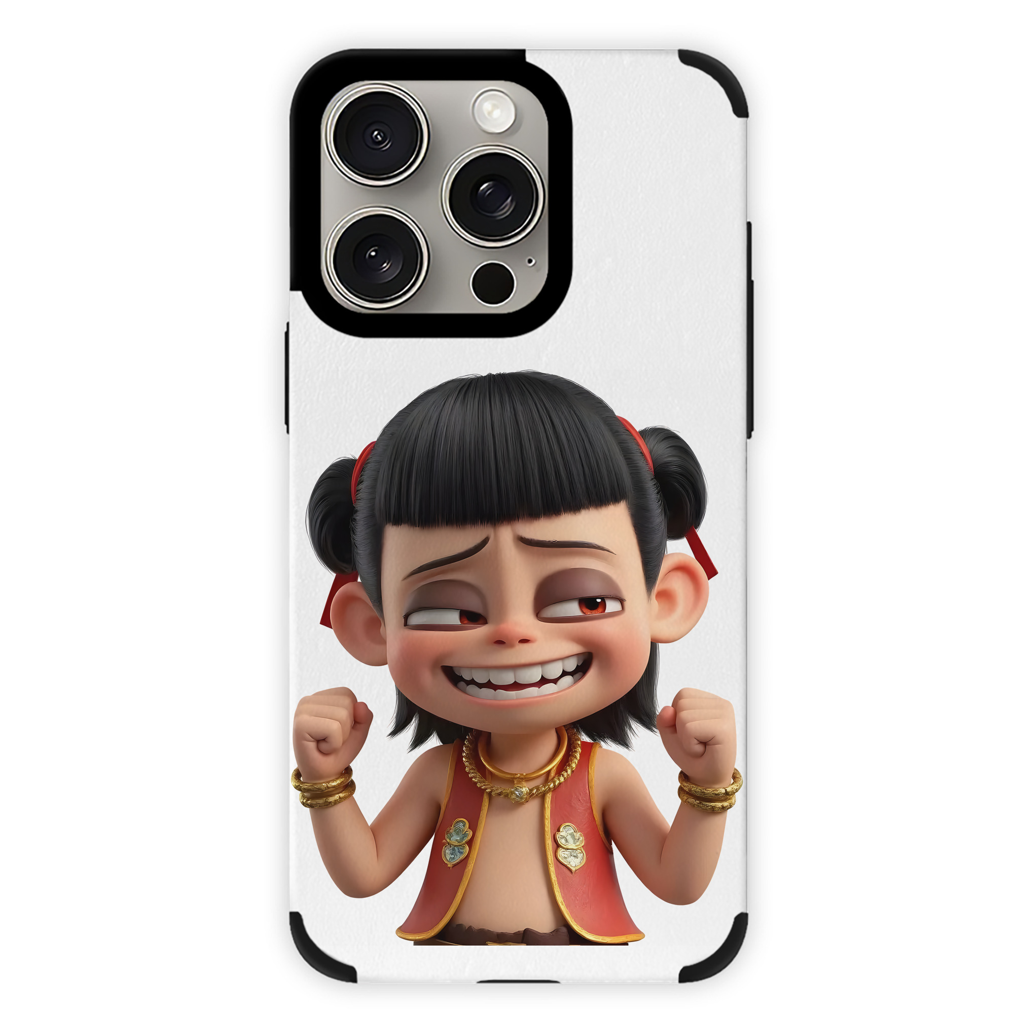 （画像用） Ne Zha 2 ナタ 魔童の大暴れ 【iPhone15ProMax対応】 PUレザー スマホケース 耐衝撃＆黄変防止