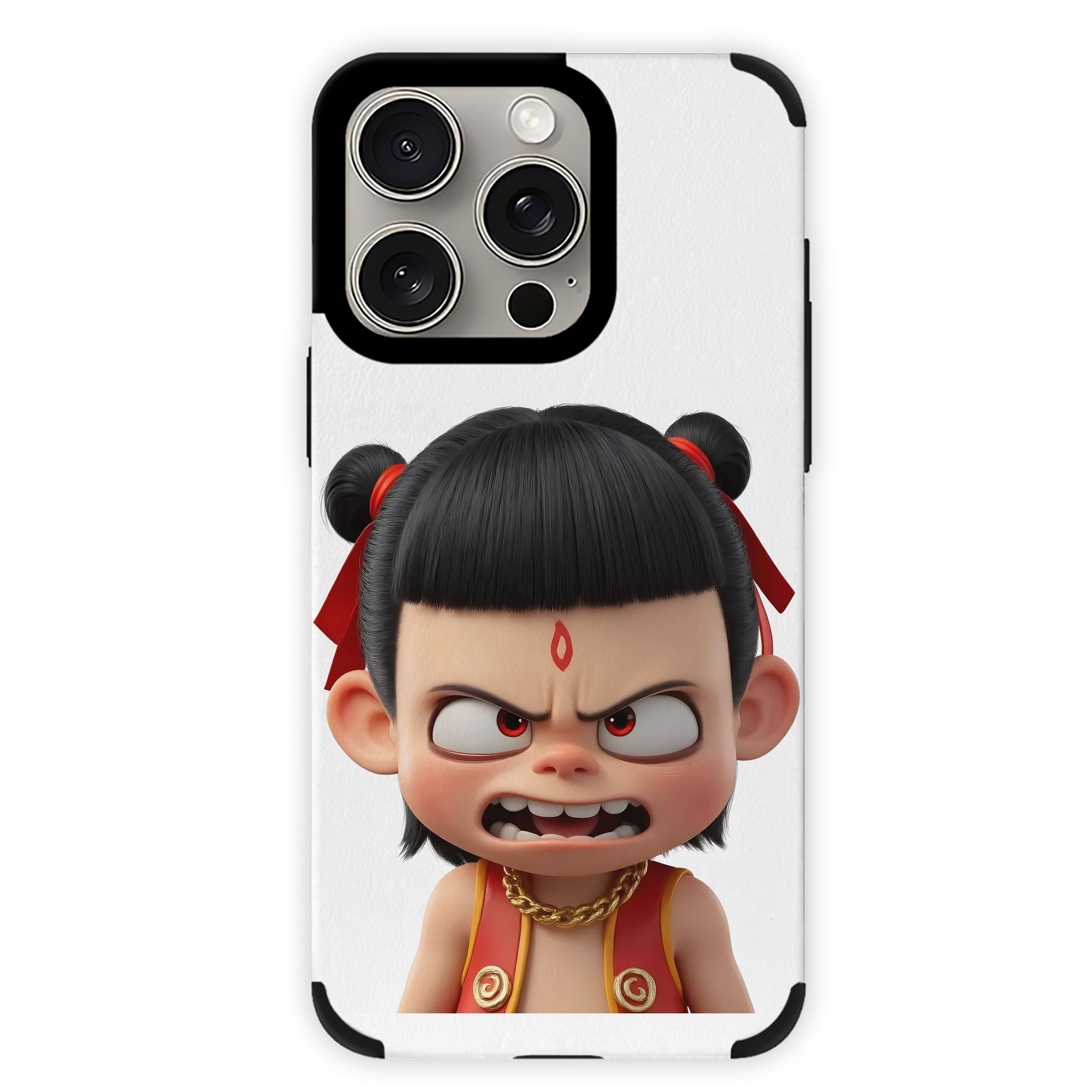 （画像用） Ne Zha 2 ナタ 魔童の大暴れ 【iPhone15ProMax対応】 PUレザー スマホケース 耐衝撃＆黄変防止
