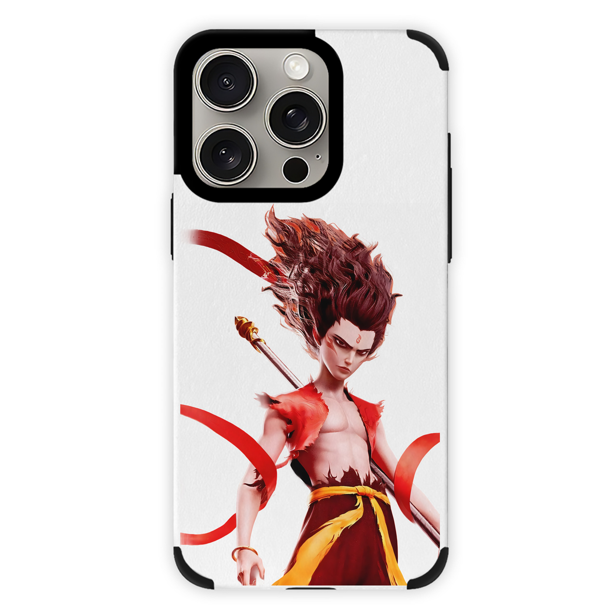 （画像用） Ne Zha 2 ナタ 魔童の大暴れ 【iPhone15ProMax対応】 PUレザー スマホケース 耐衝撃＆黄変防止
