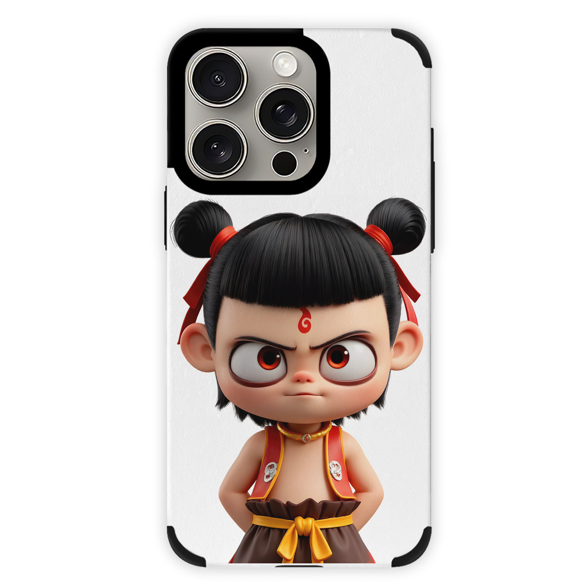 （画像用） Ne Zha 2 ナタ 魔童の大暴れ 【iPhone15ProMax対応】 PUレザー スマホケース 耐衝撃＆黄変防止