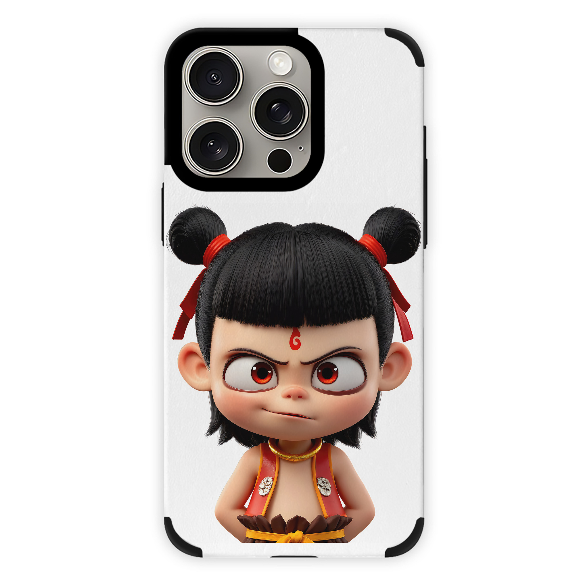 （画像用） Ne Zha 2 ナタ 魔童の大暴れ 【iPhone15ProMax対応】 PUレザー スマホケース 耐衝撃＆黄変防止
