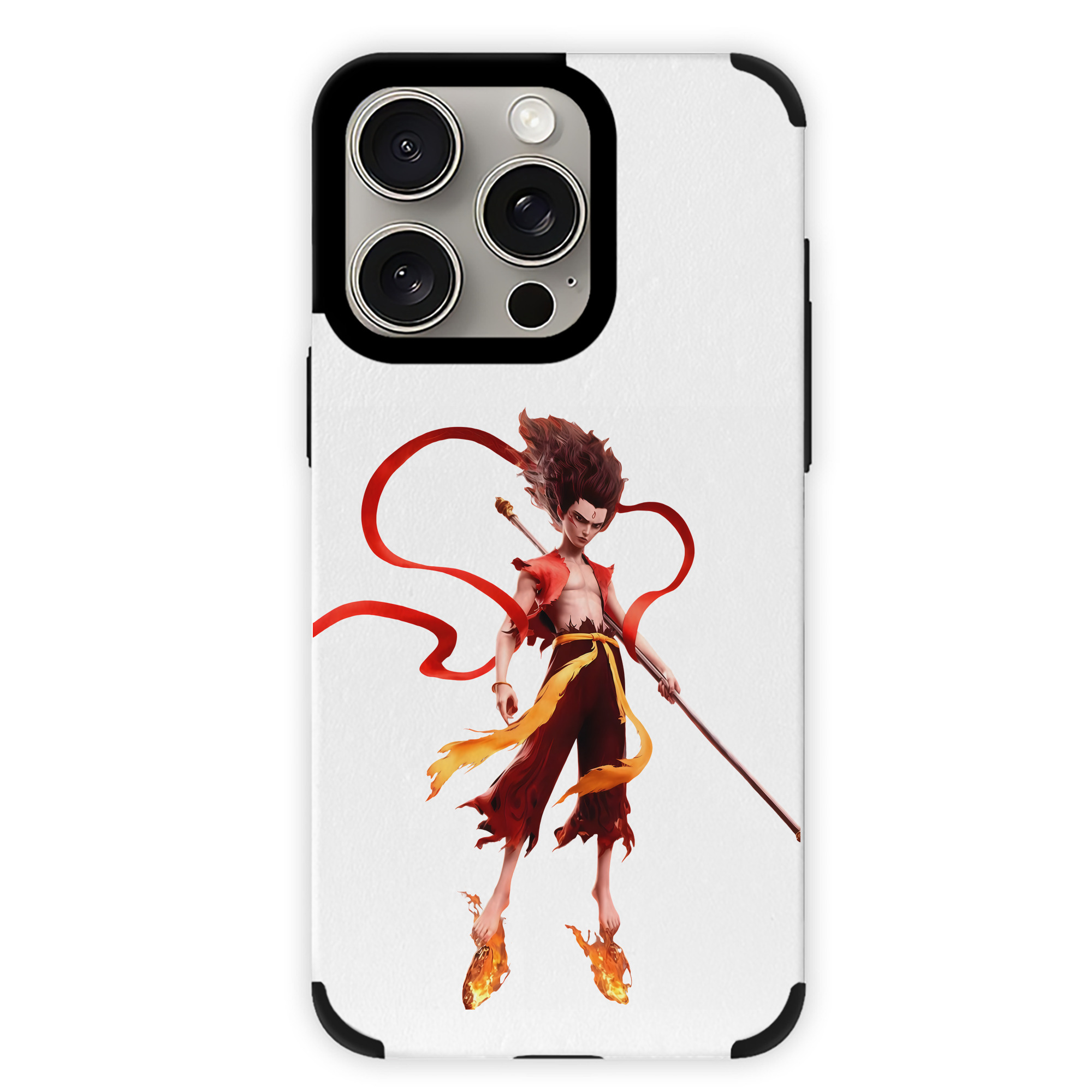 （画像用） Ne Zha 2 ナタ 魔童の大暴れ 【iPhone15ProMax対応】 PUレザー スマホケース 耐衝撃＆黄変防止