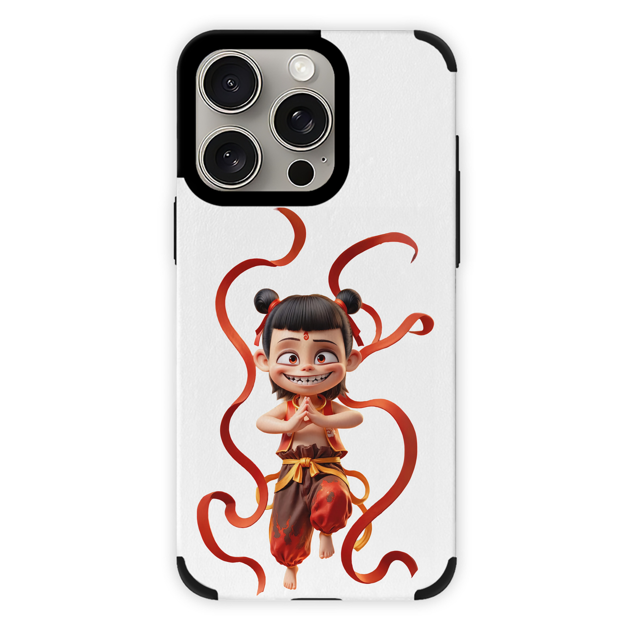 （画像用） Ne Zha 2 ナタ 魔童の大暴れ 【iPhone15ProMax対応】 PUレザー スマホケース 耐衝撃＆黄変防止