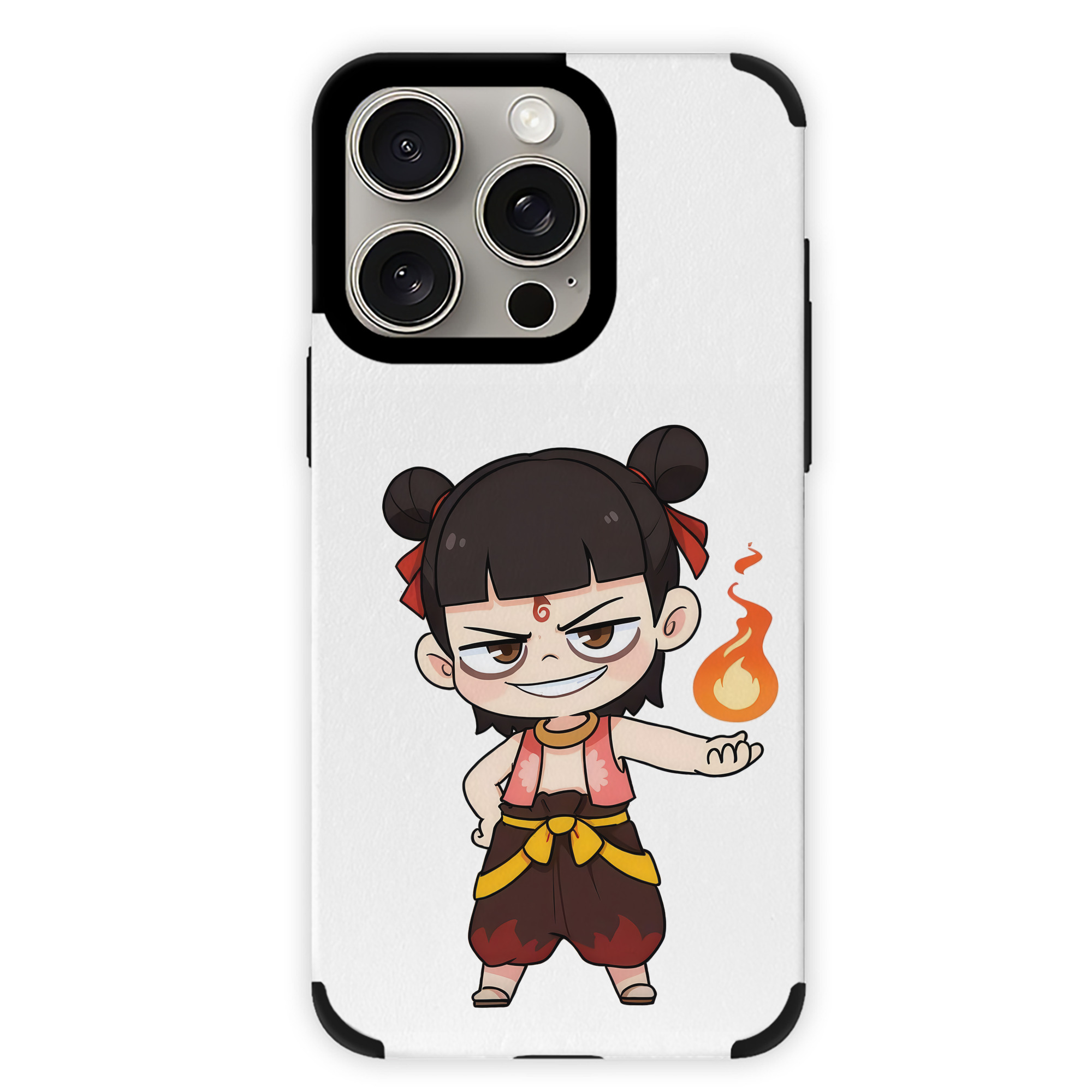 （画像用） Ne Zha 2 ナタ 魔童の大暴れ 【iPhone15ProMax対応】 PUレザー スマホケース 耐衝撃＆黄変防止