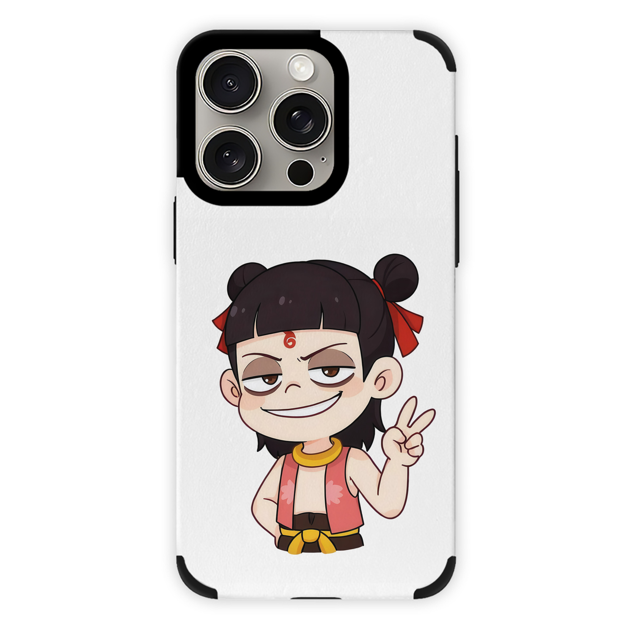 （画像用） Ne Zha 2 ナタ 魔童の大暴れ 【iPhone15ProMax対応】 PUレザー スマホケース 耐衝撃＆黄変防止