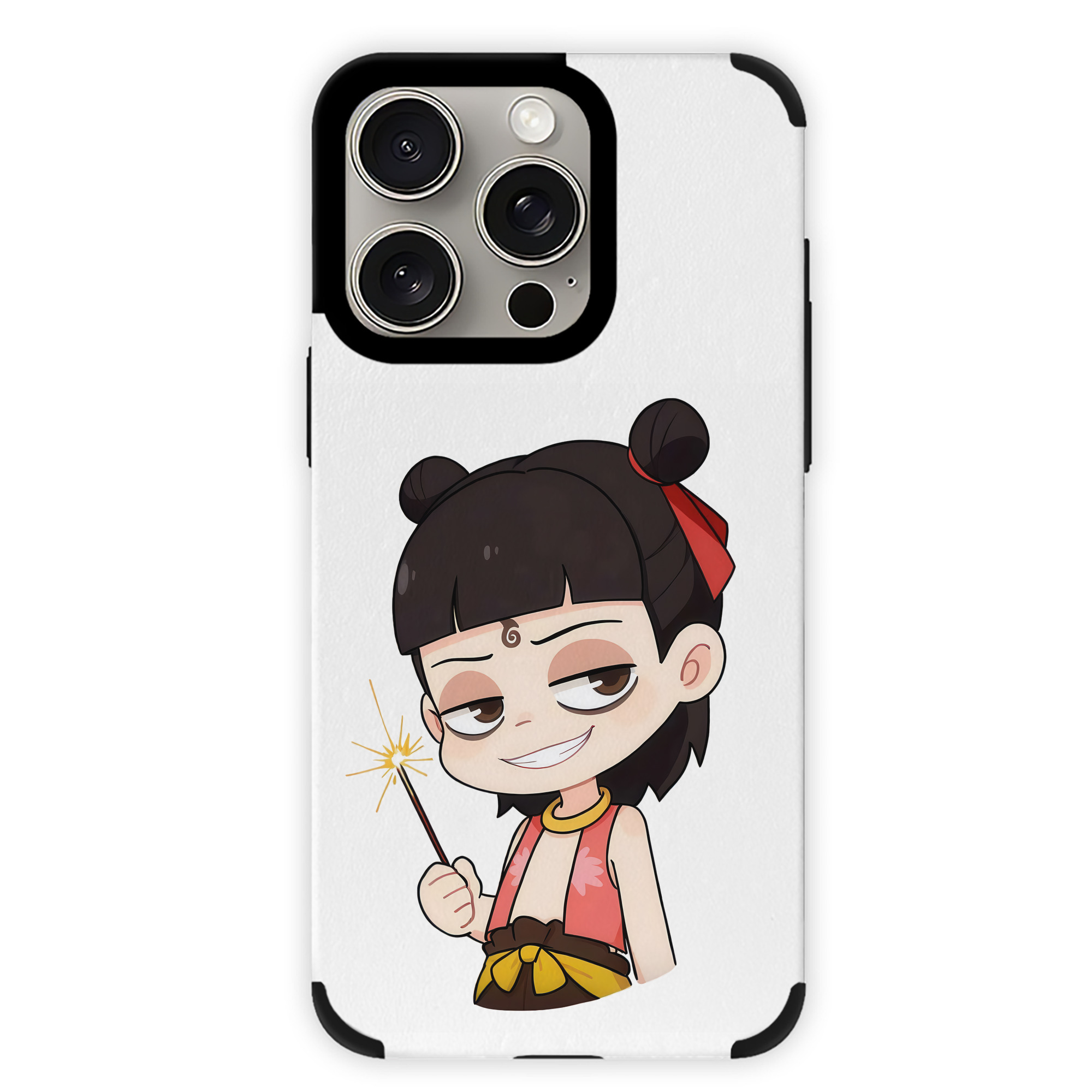 （画像用） Ne Zha 2 ナタ 魔童の大暴れ 【iPhone15ProMax対応】 PUレザー スマホケース 耐衝撃＆黄変防止