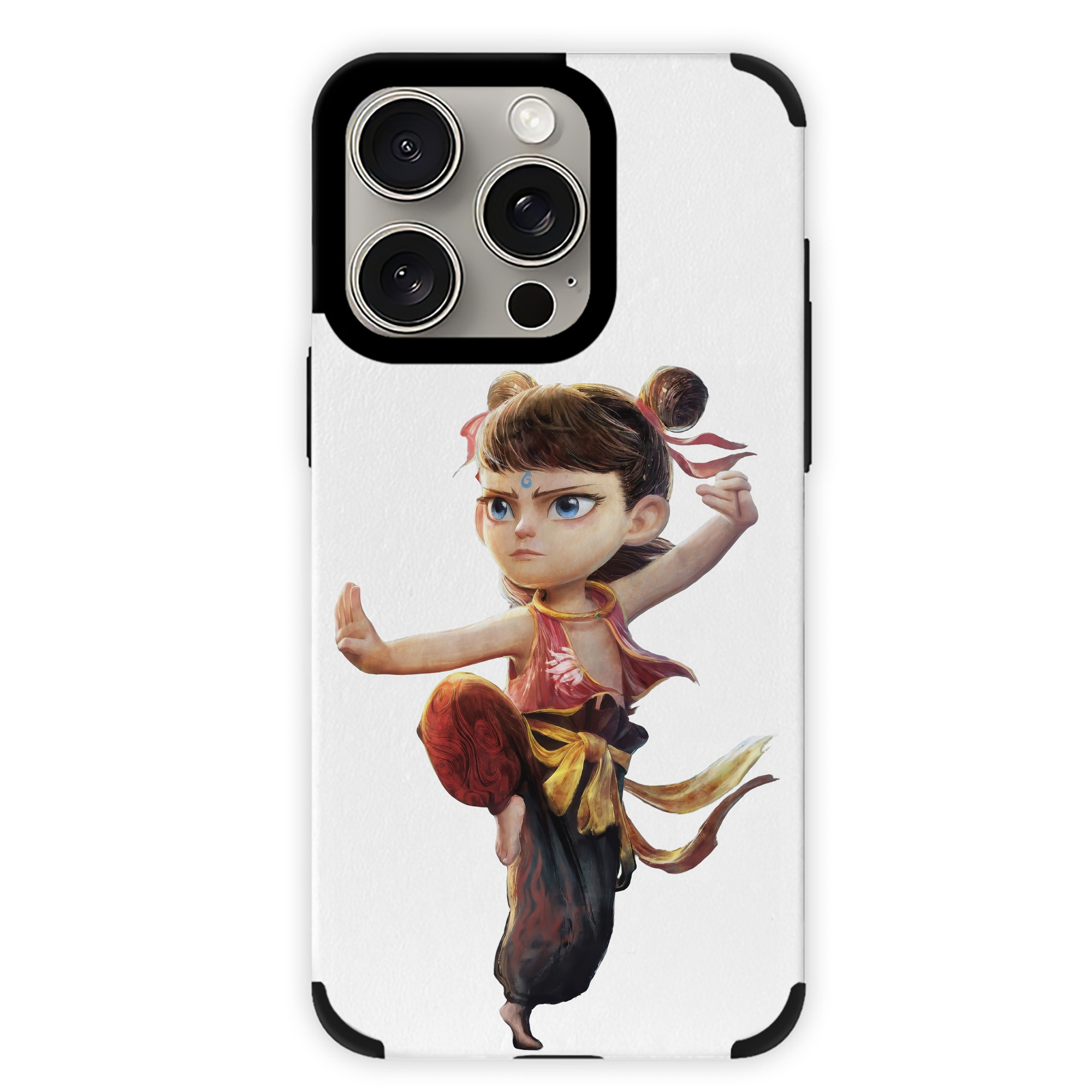 （画像用） Ne Zha 2 ナタ 魔童の大暴れ 【iPhone15ProMax対応】 PUレザー スマホケース 耐衝撃＆黄変防止