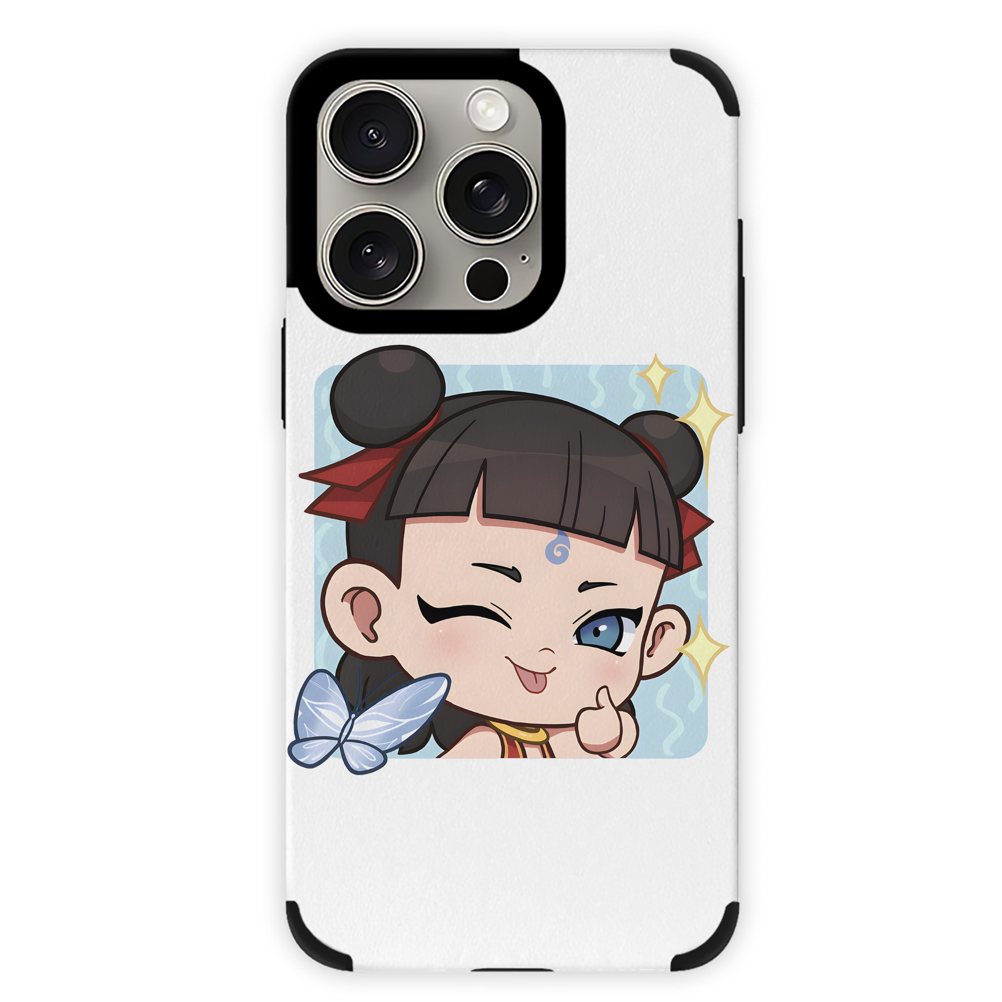 （画像用） Ne Zha 2 ナタ 魔童の大暴れ 【iPhone15ProMax対応】 PUレザー スマホケース 耐衝撃＆黄変防止