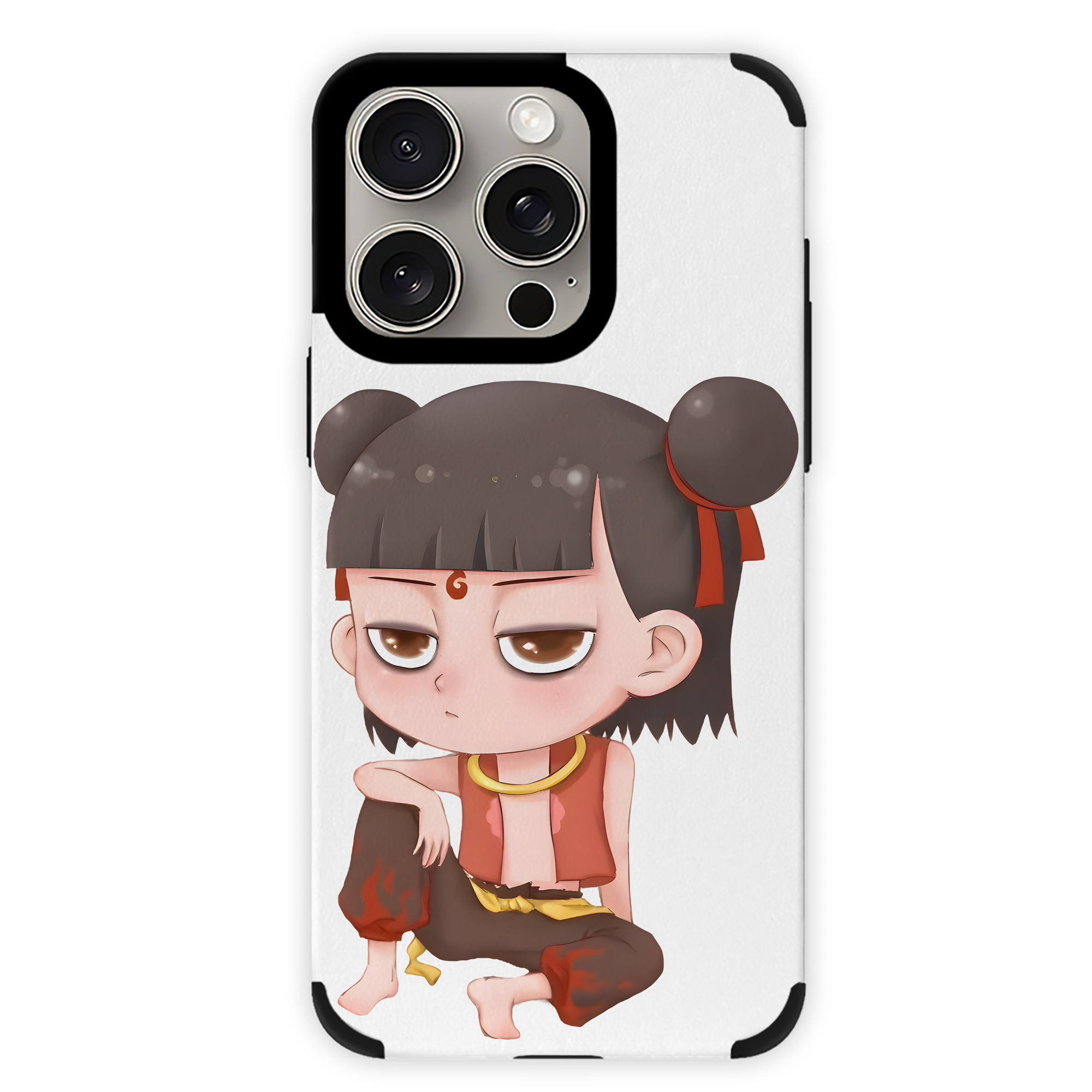 （画像用） Ne Zha 2 ナタ 魔童の大暴れ 【iPhone15ProMax対応】 PUレザー スマホケース 耐衝撃＆黄変防止