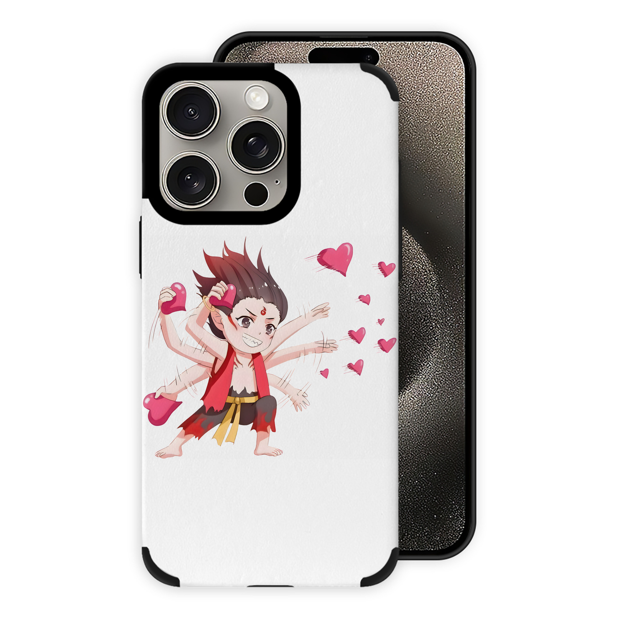（画像用） Ne Zha 2 ナタ 魔童の大暴れ 【iPhone15ProMax対応】 PUレザー スマホケース 耐衝撃＆黄変防止