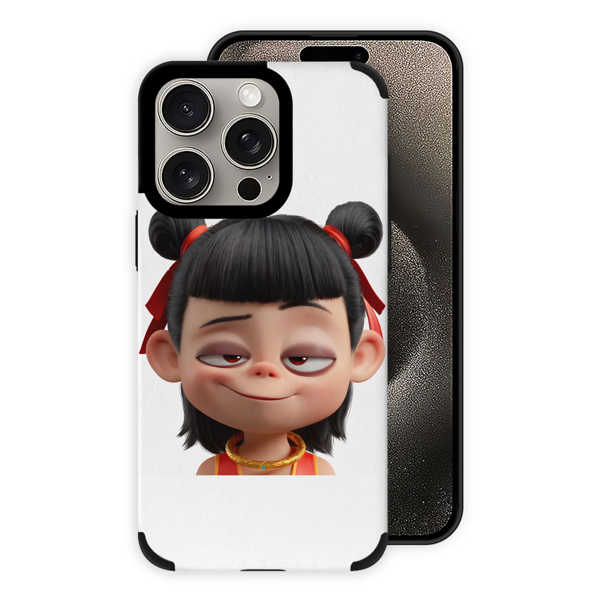 （画像用） Ne Zha 2 ナタ 魔童の大暴れ 【iPhone15ProMax対応】 PUレザー スマホケース 耐衝撃＆黄変防止