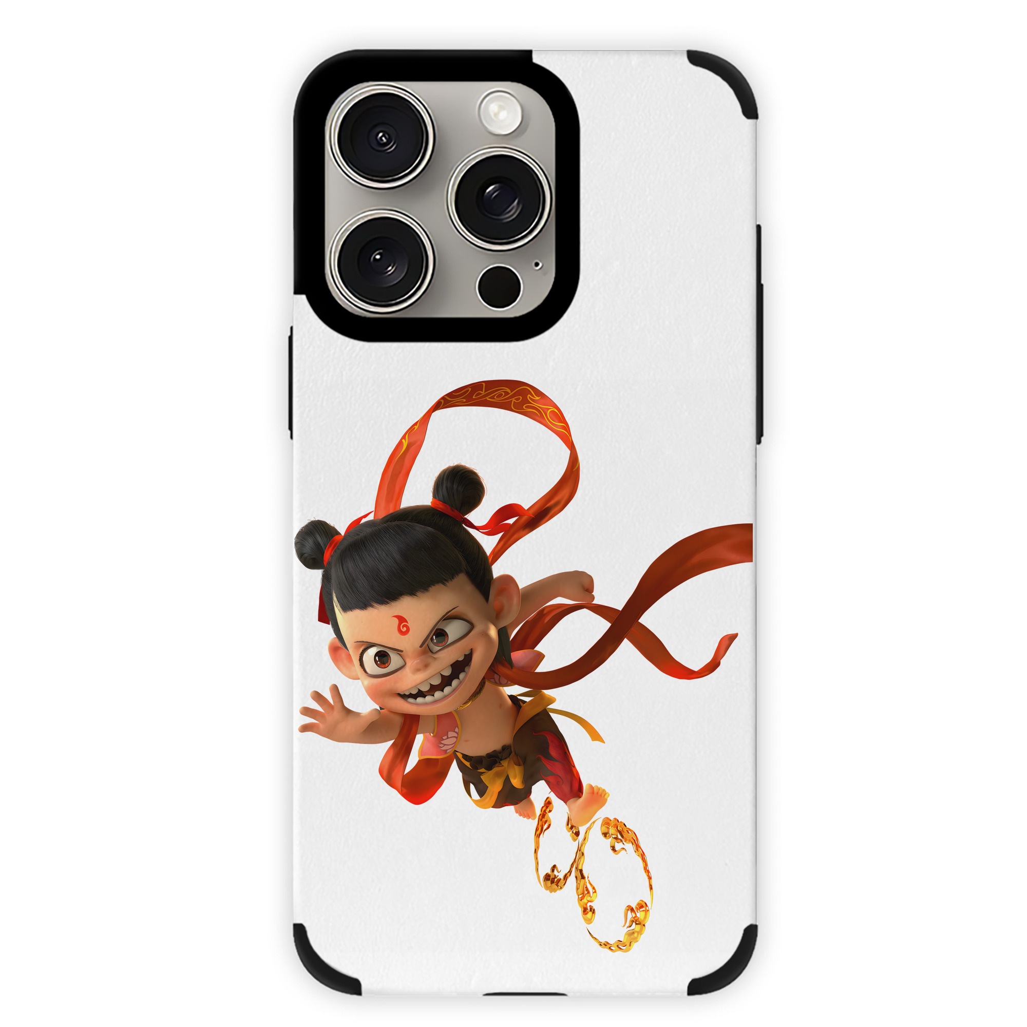 （画像用） Ne Zha 2 ナタ 魔童の大暴れ 【iPhone15ProMax対応】 PUレザー スマホケース 耐衝撃＆黄変防止