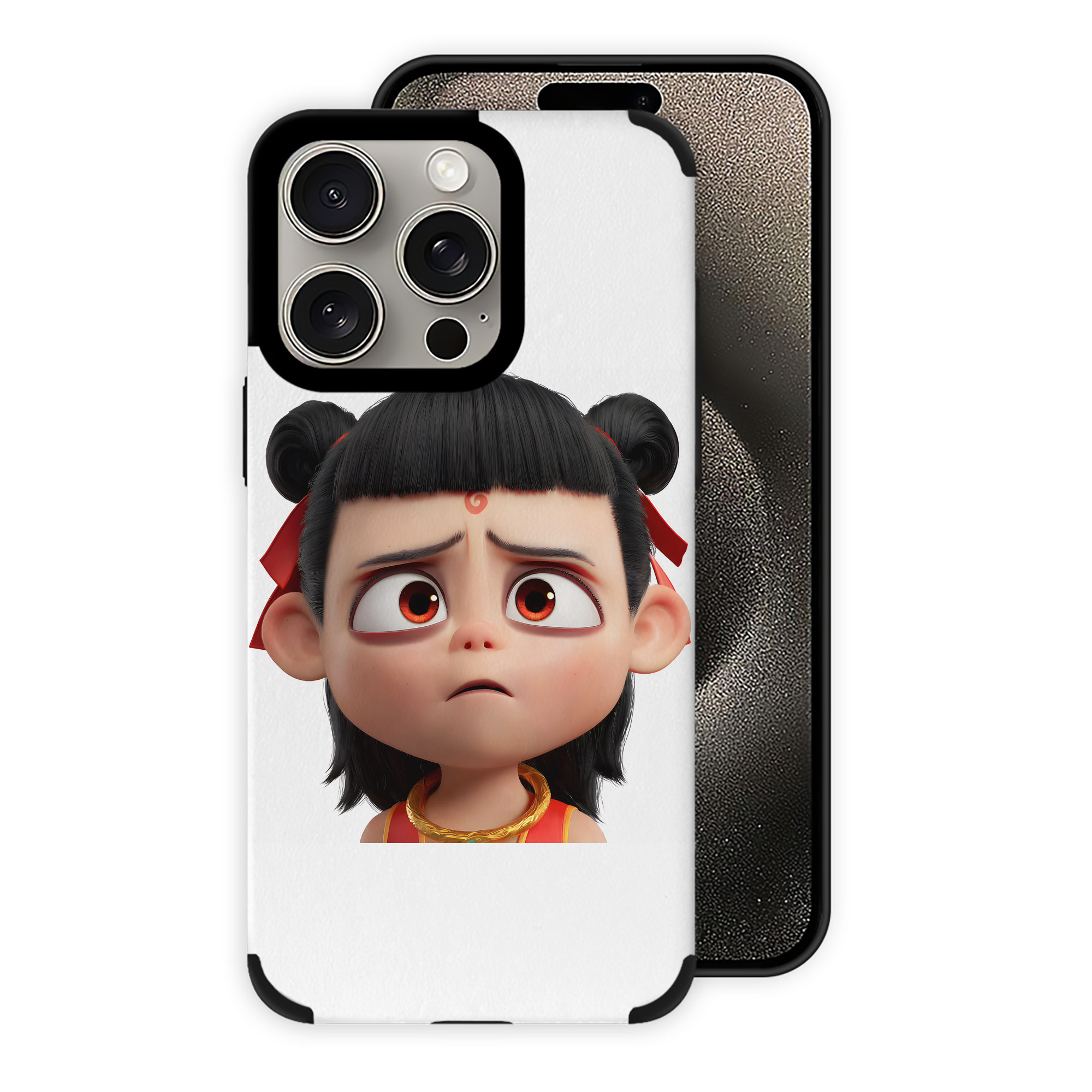 （画像用） Ne Zha 2 ナタ 魔童の大暴れ 【iPhone15ProMax対応】 PUレザー スマホケース 耐衝撃＆黄変防止