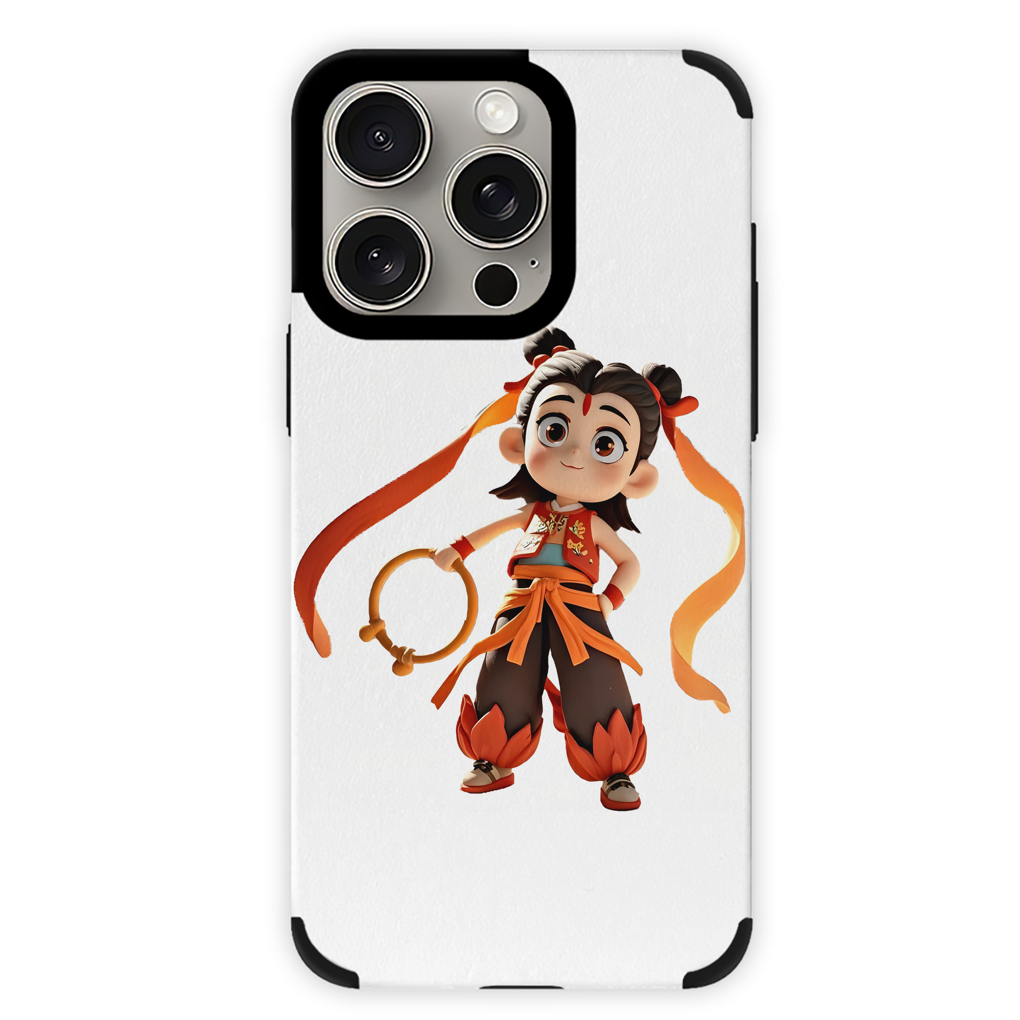 （画像用） Ne Zha 2 ナタ 魔童の大暴れ 【iPhone15ProMax対応】 PUレザー スマホケース 耐衝撃＆黄変防止