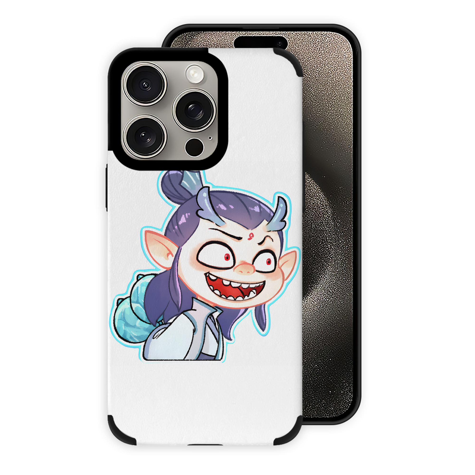 （画像用） Ne Zha 2 ナタ 魔童の大暴れ 【iPhone15ProMax対応】 PUレザー スマホケース 耐衝撃＆黄変防止