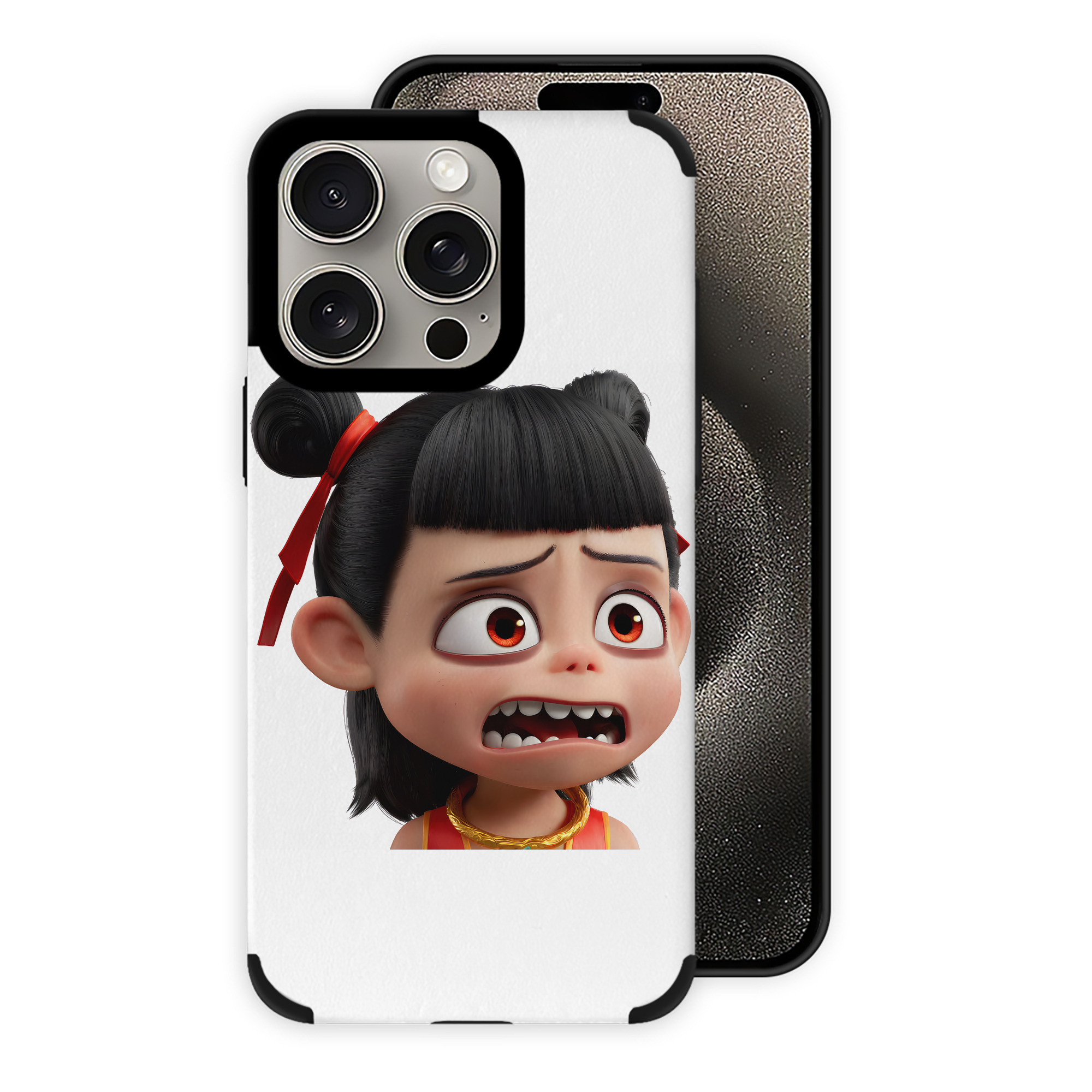 （画像用） Ne Zha 2 ナタ 魔童の大暴れ 【iPhone15ProMax対応】 PUレザー スマホケース 耐衝撃＆黄変防止