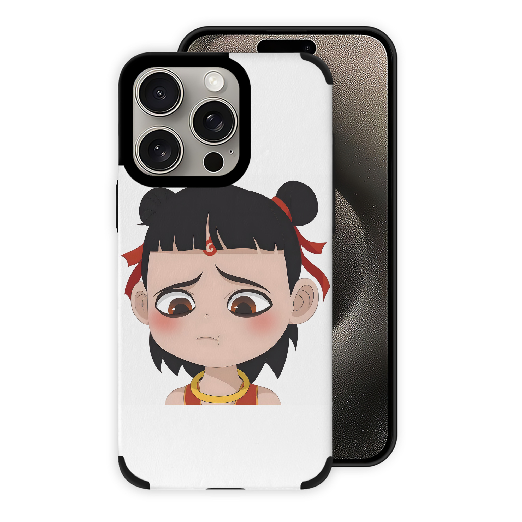 （画像用） Ne Zha 2 ナタ 魔童の大暴れ 【iPhone15ProMax対応】 PUレザー スマホケース 耐衝撃＆黄変防止