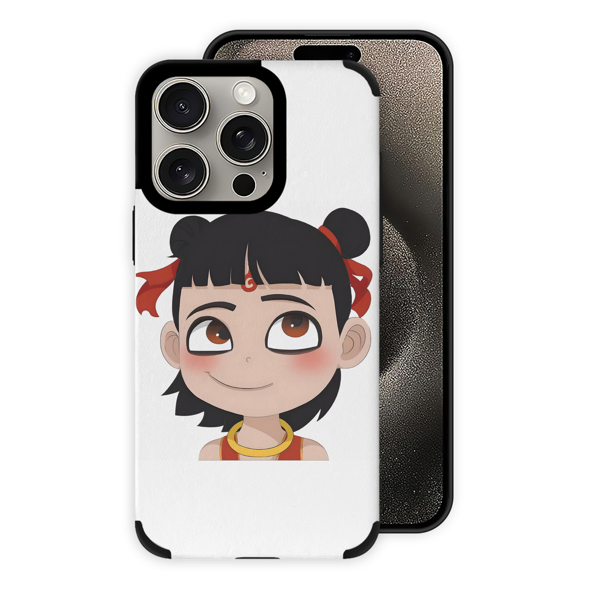 （画像用） Ne Zha 2 ナタ 魔童の大暴れ 【iPhone15ProMax対応】 PUレザー スマホケース 耐衝撃＆黄変防止