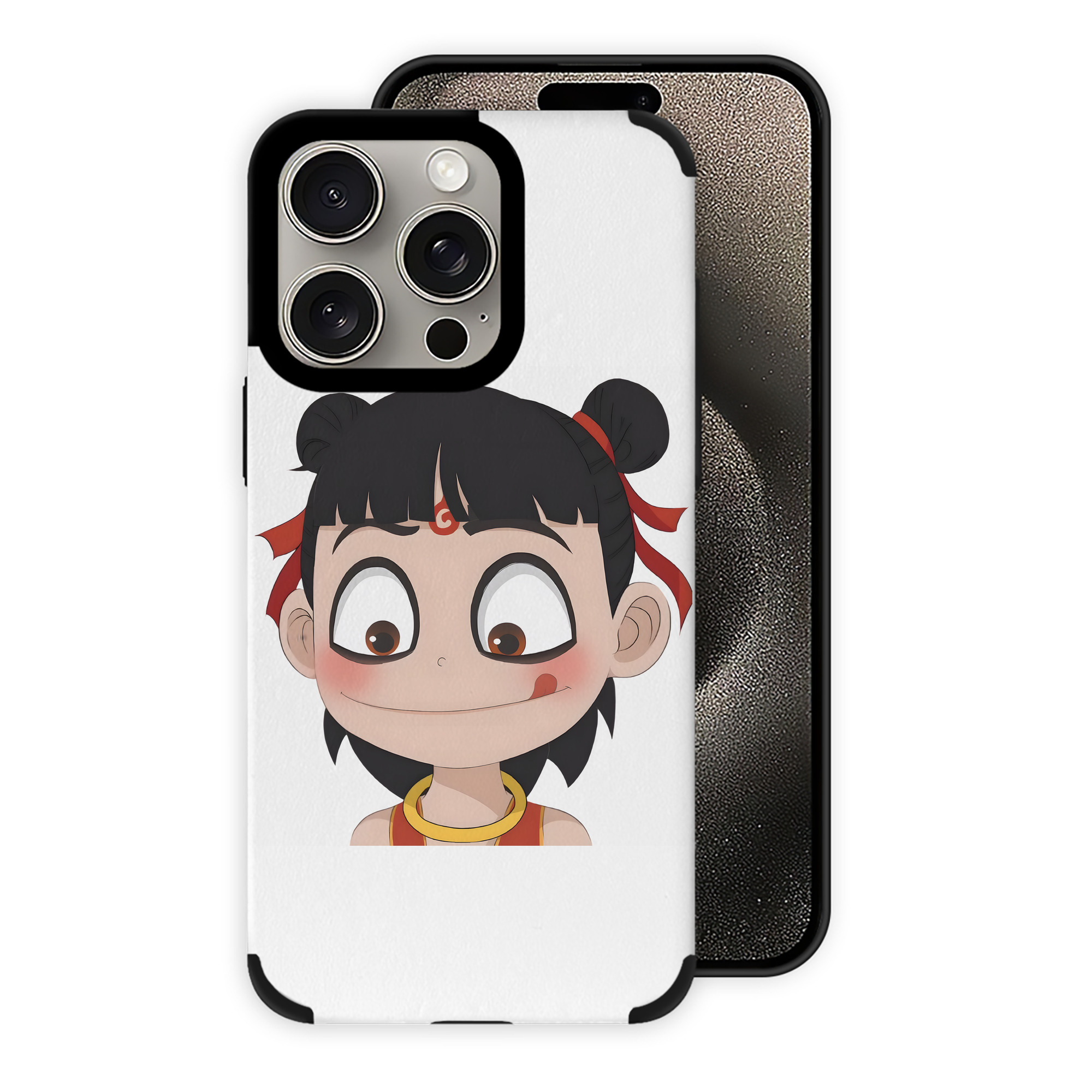 （画像用） Ne Zha 2 ナタ 魔童の大暴れ 【iPhone15ProMax対応】 PUレザー スマホケース 耐衝撃＆黄変防止