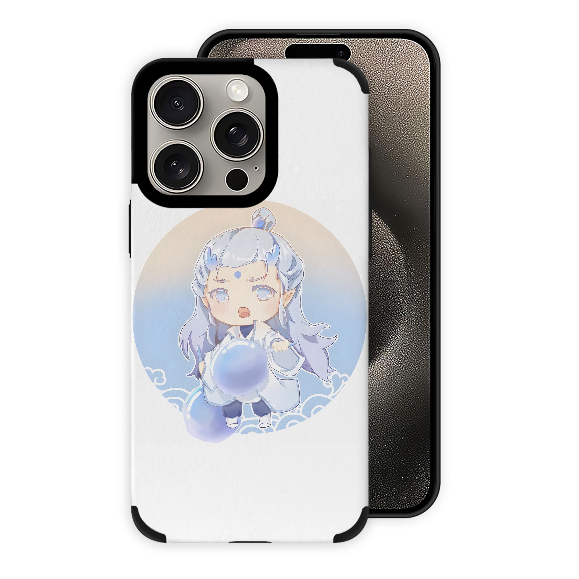 （画像用） Ne Zha 2 ナタ 魔童の大暴れ 【iPhone15ProMax対応】 PUレザー スマホケース 耐衝撃＆黄変防止