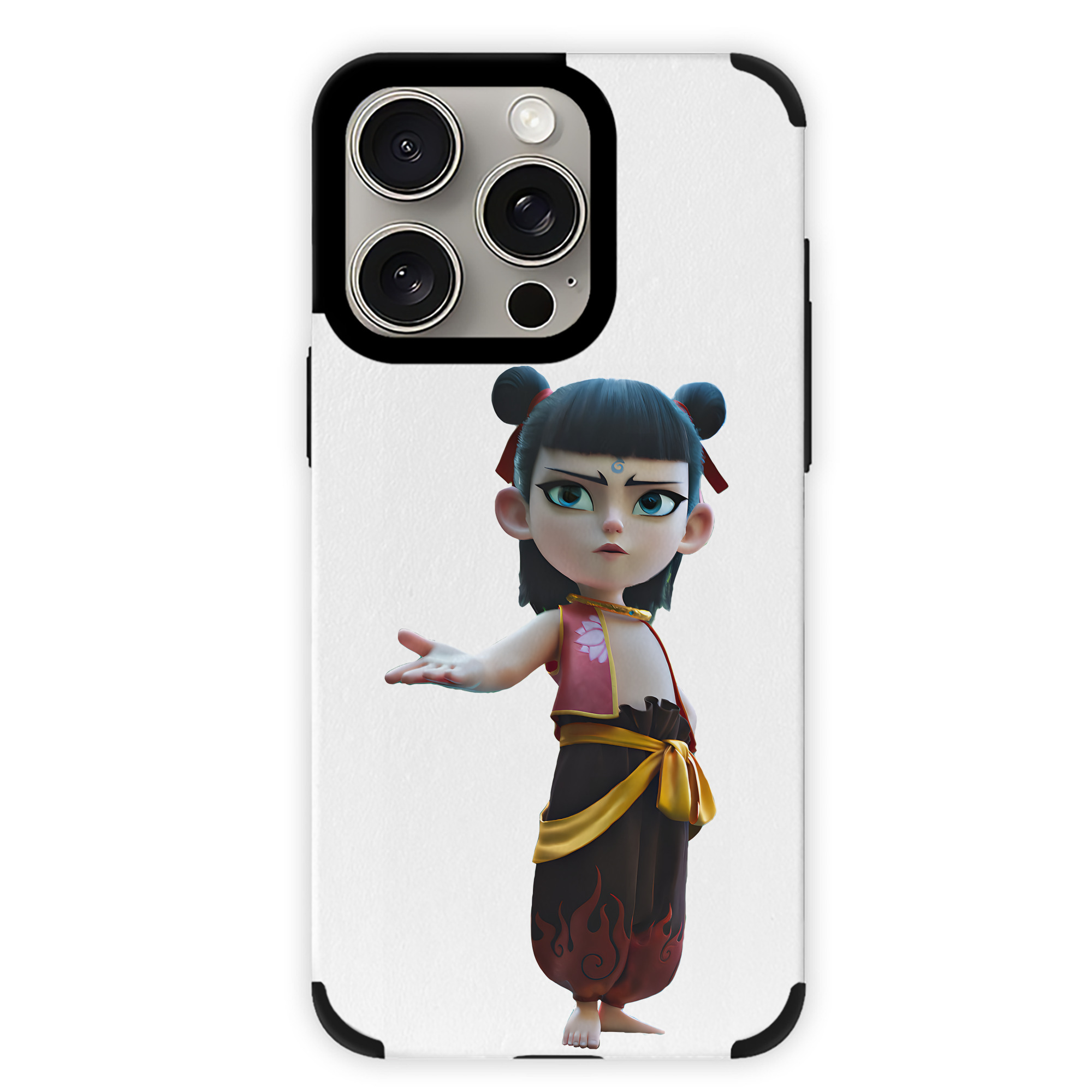 （画像用） Ne Zha 2 ナタ 魔童の大暴れ 【iPhone15ProMax対応】 PUレザー スマホケース 耐衝撃＆黄変防止