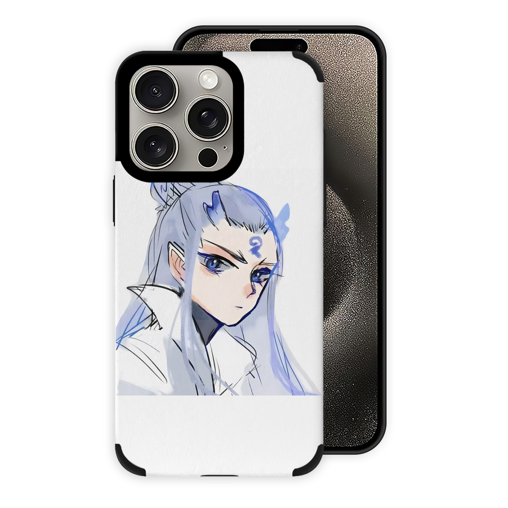 （画像用） Ne Zha 2 ナタ 魔童の大暴れ 【iPhone15ProMax対応】 PUレザー スマホケース 耐衝撃＆黄変防止