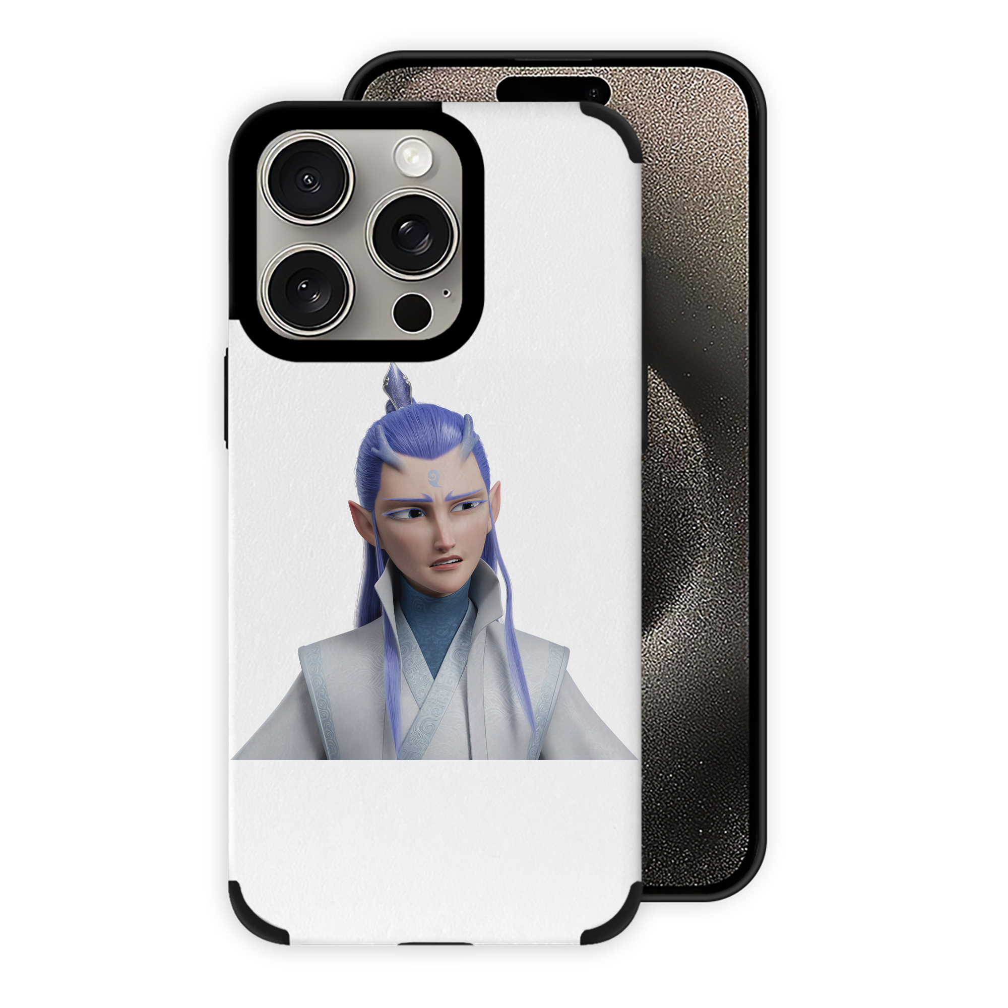 （画像用） Ne Zha 2 ナタ 魔童の大暴れ 【iPhone15ProMax対応】 PUレザー スマホケース 耐衝撃＆黄変防止