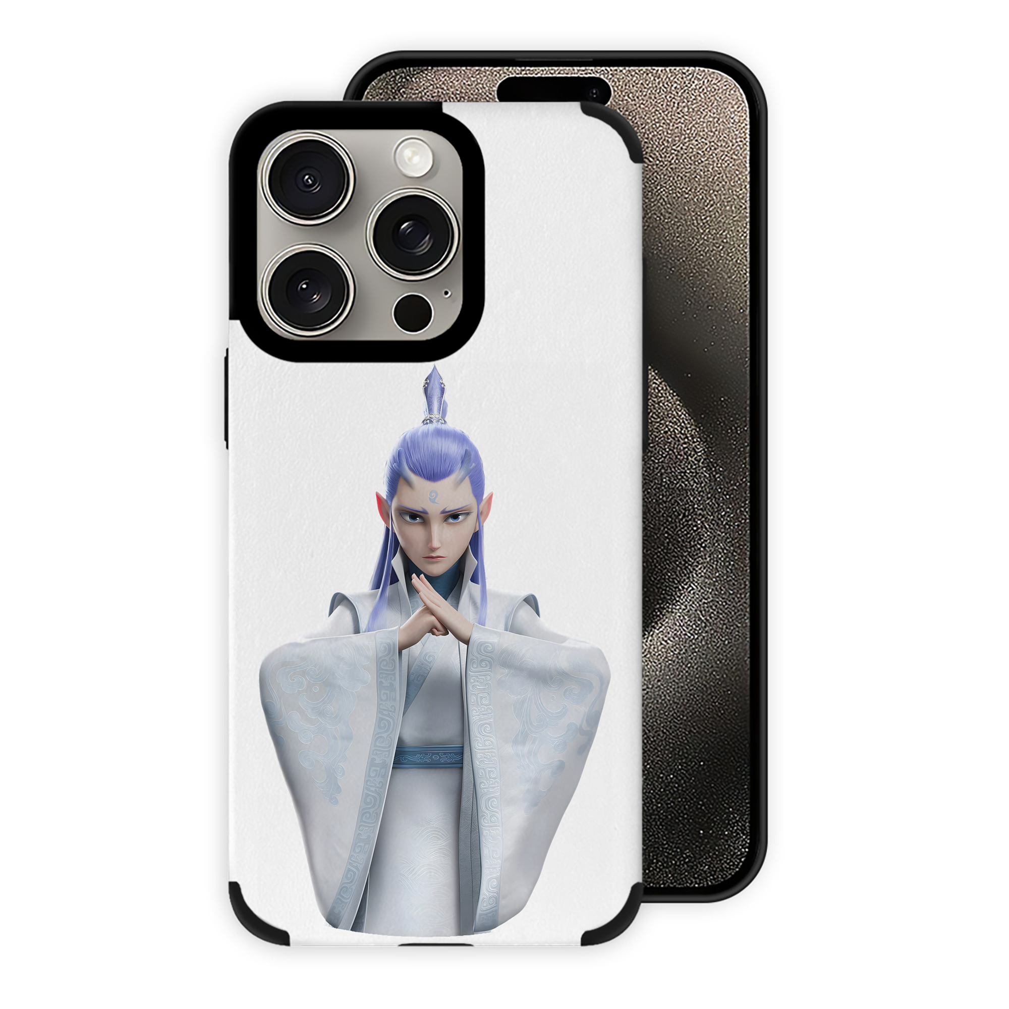 （画像用） Ne Zha 2 ナタ 魔童の大暴れ 【iPhone15ProMax対応】 PUレザー スマホケース 耐衝撃＆黄変防止