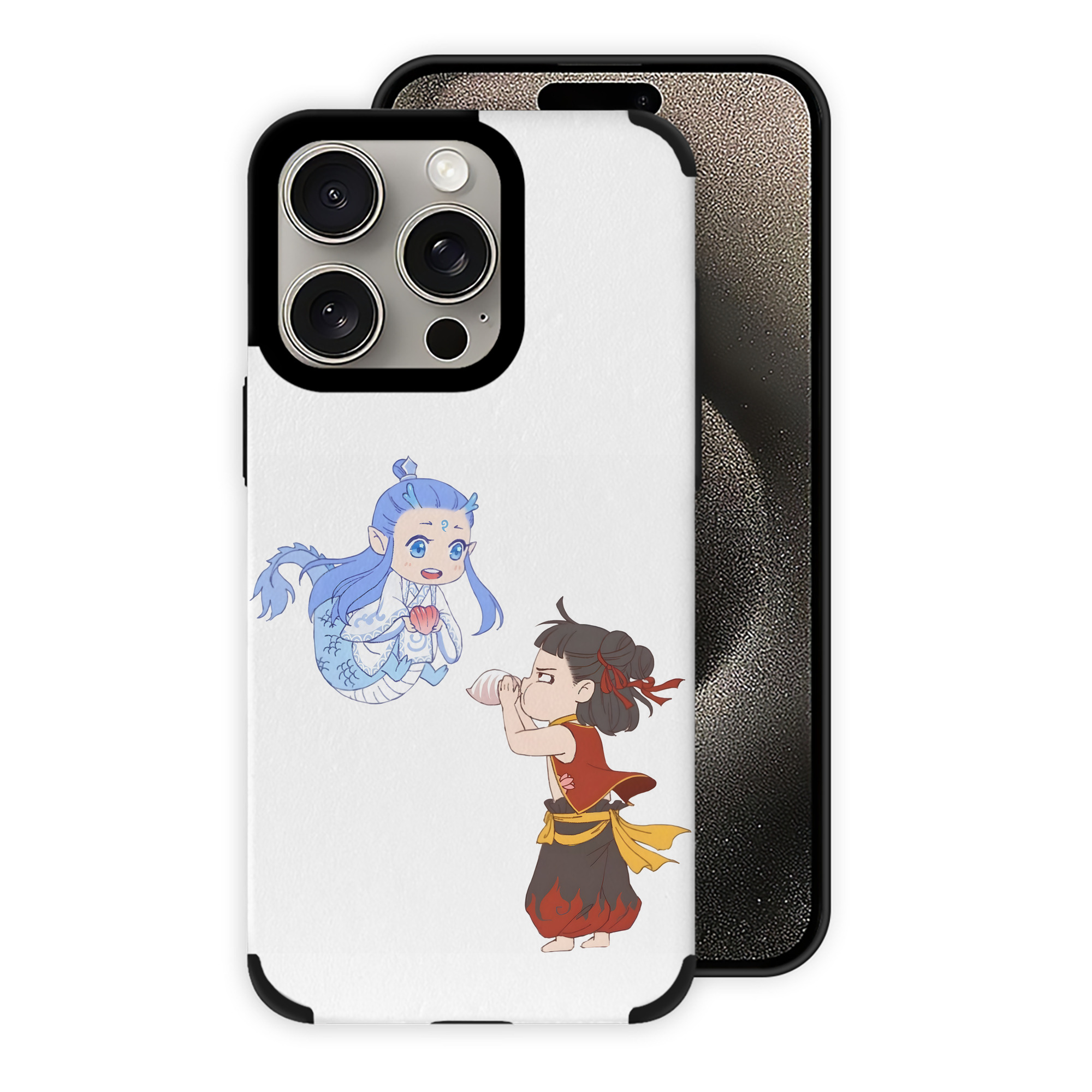 （画像用） Ne Zha 2 ナタ 魔童の大暴れ 【iPhone15ProMax対応】 PUレザー スマホケース 耐衝撃＆黄変防止