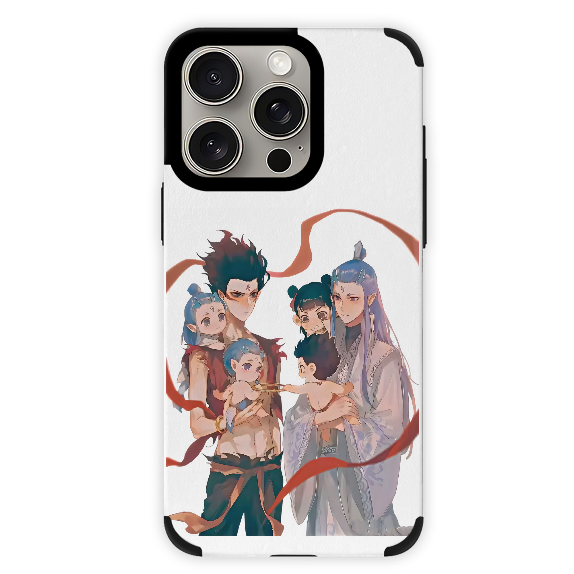 （画像用） Ne Zha 2 ナタ 魔童の大暴れ 【iPhone15ProMax対応】 PUレザー スマホケース 耐衝撃＆黄変防止