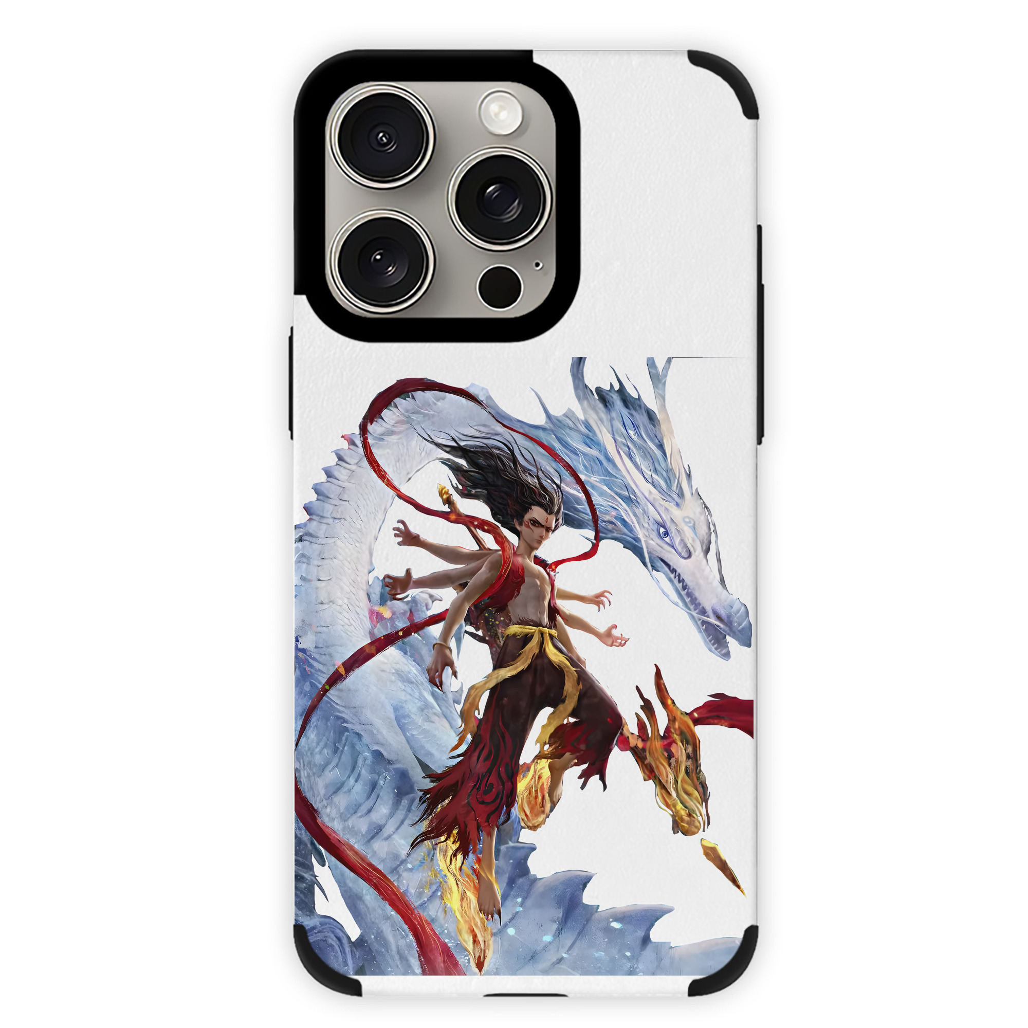 （画像用） Ne Zha 2 ナタ 魔童の大暴れ 【iPhone15ProMax対応】 PUレザー スマホケース 耐衝撃＆黄変防止