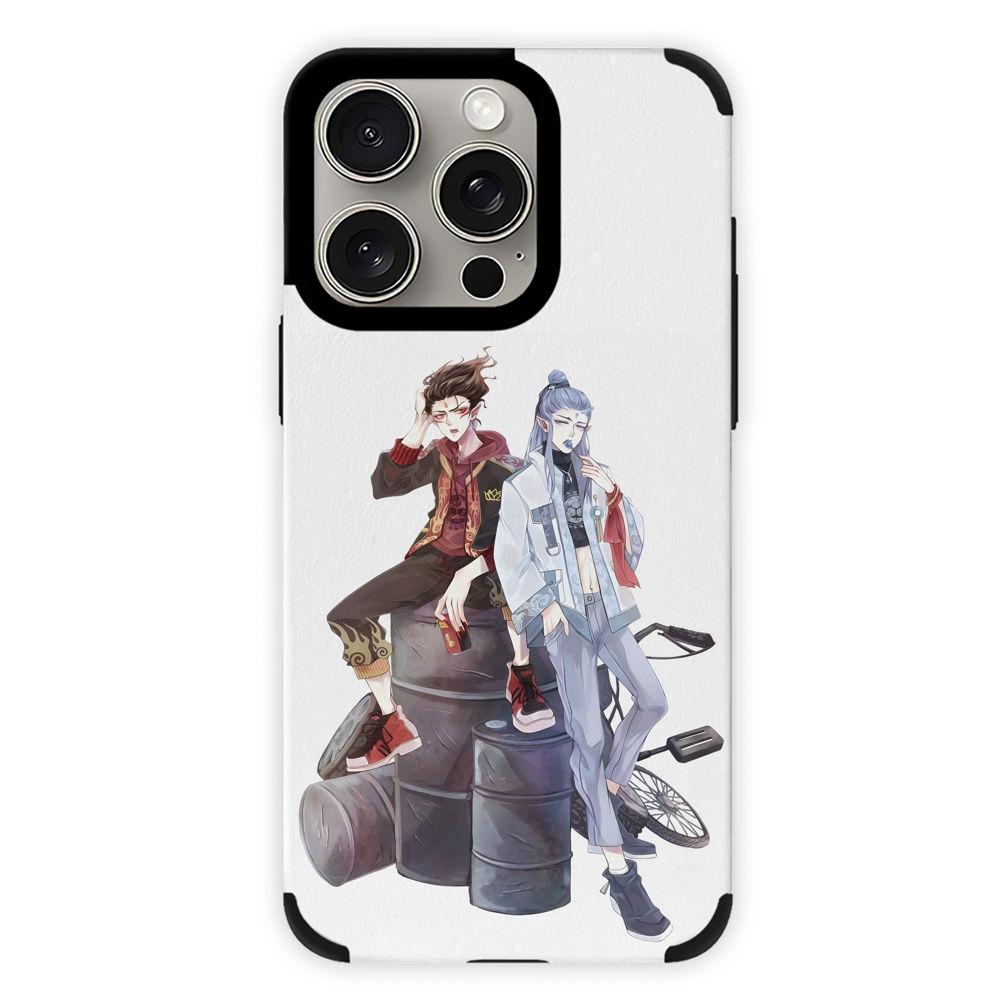（画像用） Ne Zha 2 ナタ 魔童の大暴れ 【iPhone15ProMax対応】 PUレザー スマホケース 耐衝撃＆黄変防止