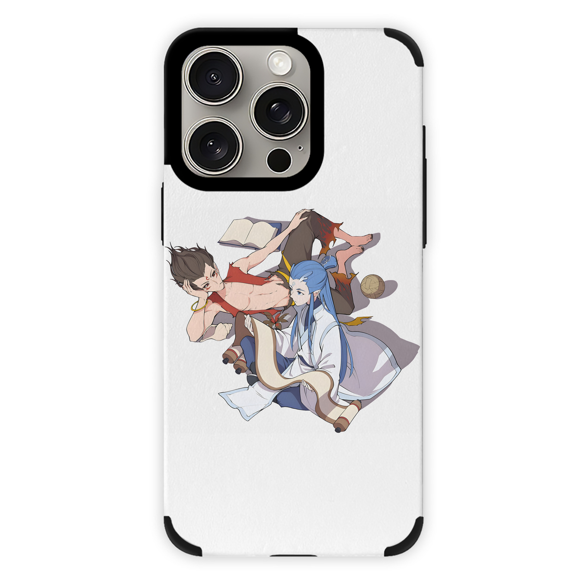 （画像用） Ne Zha 2 ナタ 魔童の大暴れ 【iPhone15ProMax対応】 PUレザー スマホケース 耐衝撃＆黄変防止