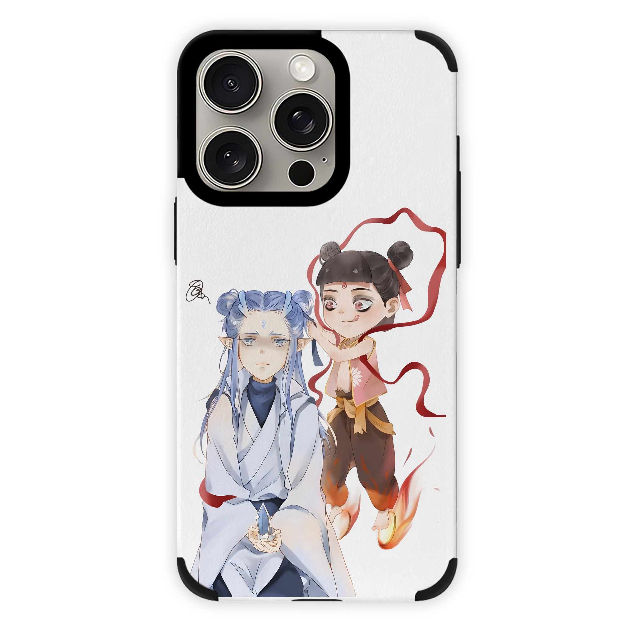 （画像用） Ne Zha 2 ナタ 魔童の大暴れ 【iPhone15ProMax対応】 PUレザー スマホケース 耐衝撃＆黄変防止