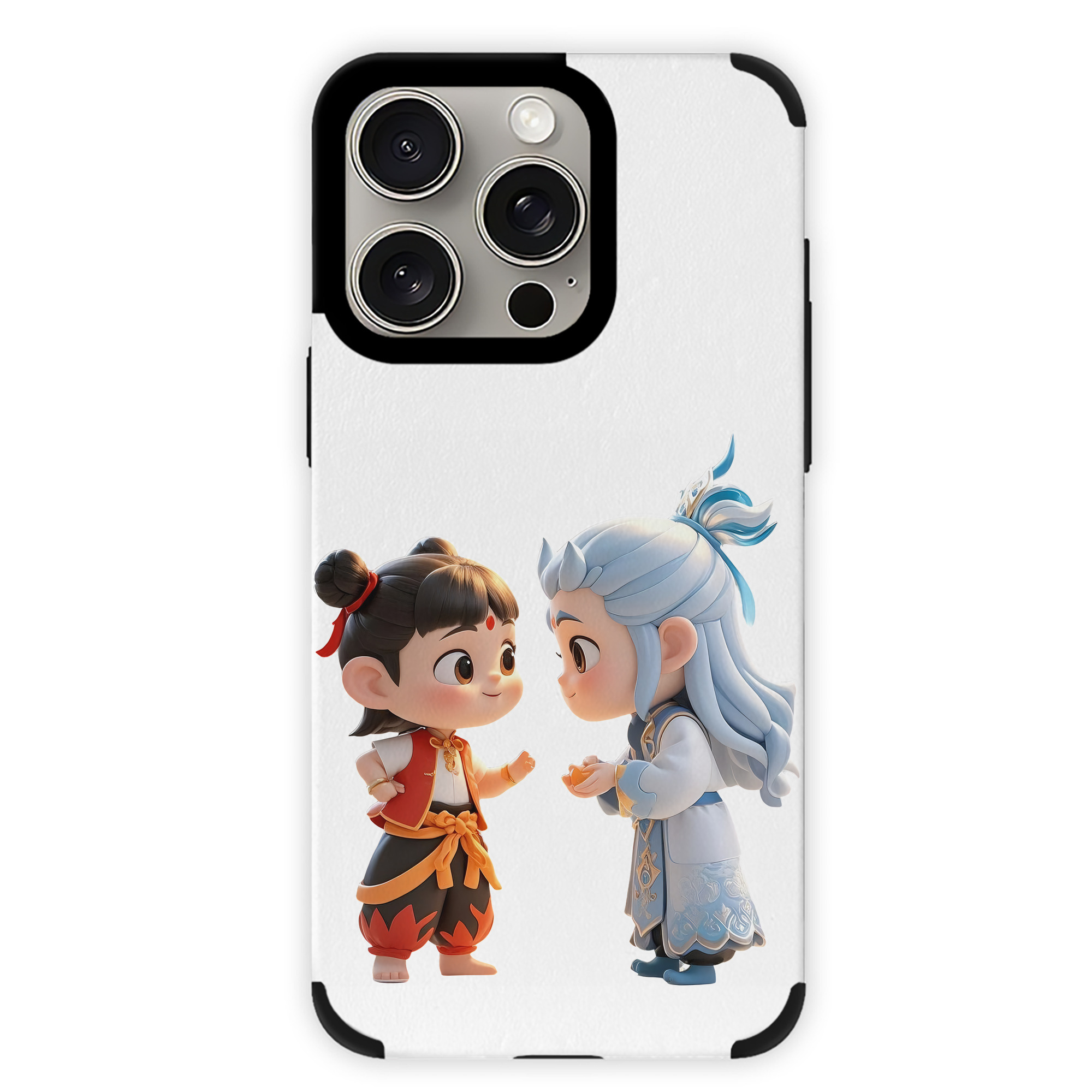 （画像用） Ne Zha 2 ナタ 魔童の大暴れ 【iPhone15ProMax対応】 PUレザー スマホケース 耐衝撃＆黄変防止