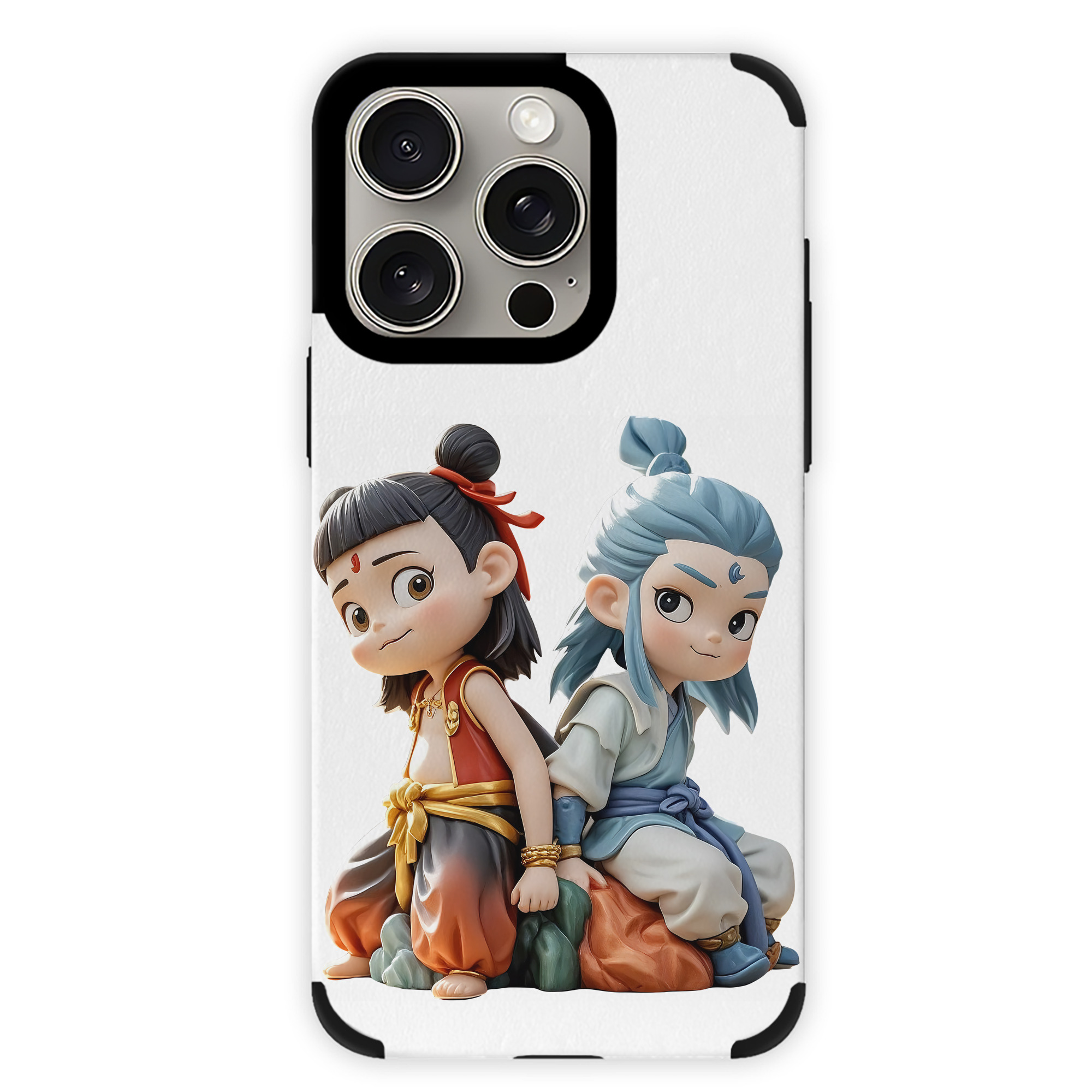 （画像用） Ne Zha 2 ナタ 魔童の大暴れ 【iPhone15ProMax対応】 PUレザー スマホケース 耐衝撃＆黄変防止