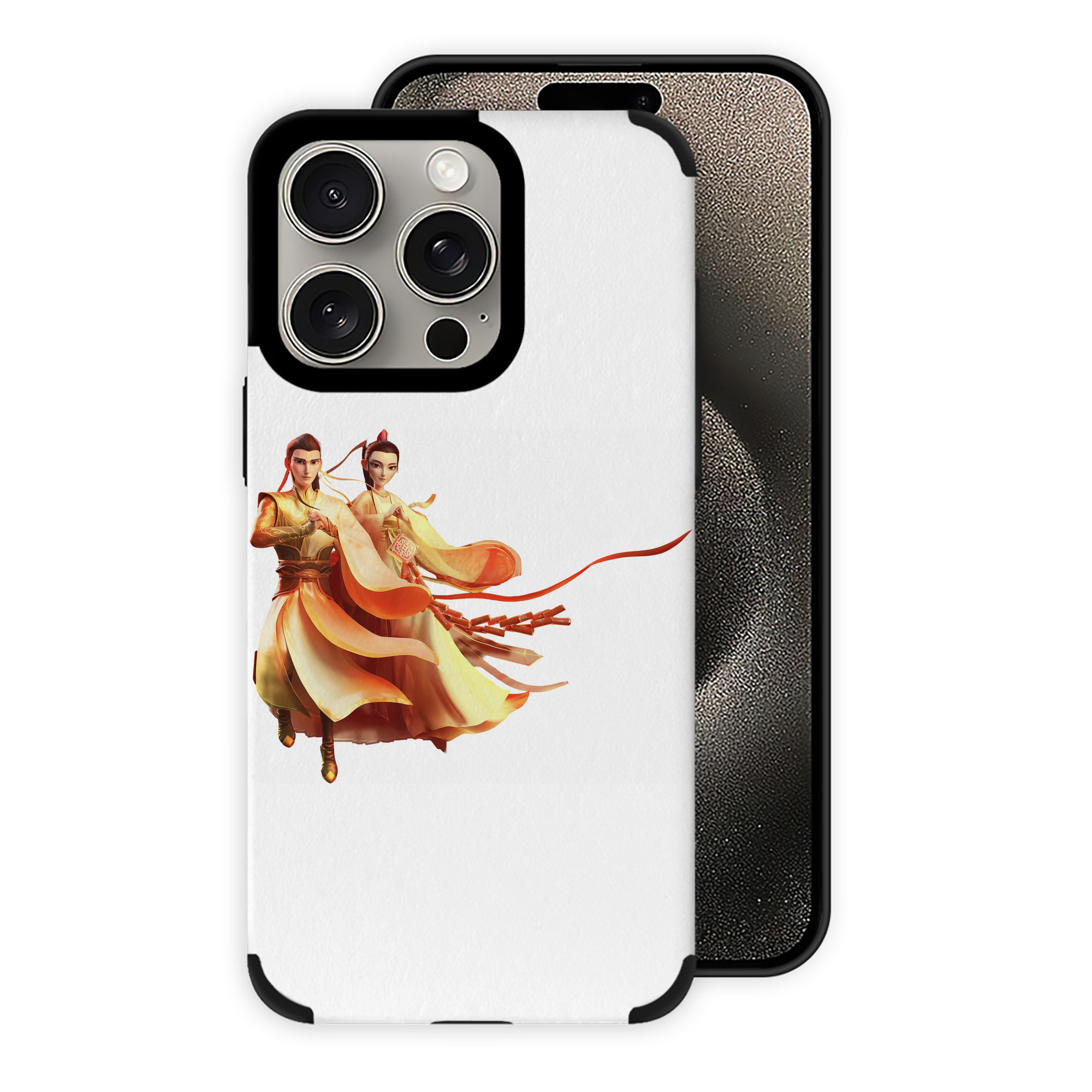 （画像用） Ne Zha 2 ナタ 魔童の大暴れ 【iPhone15ProMax対応】 PUレザー スマホケース 耐衝撃＆黄変防止